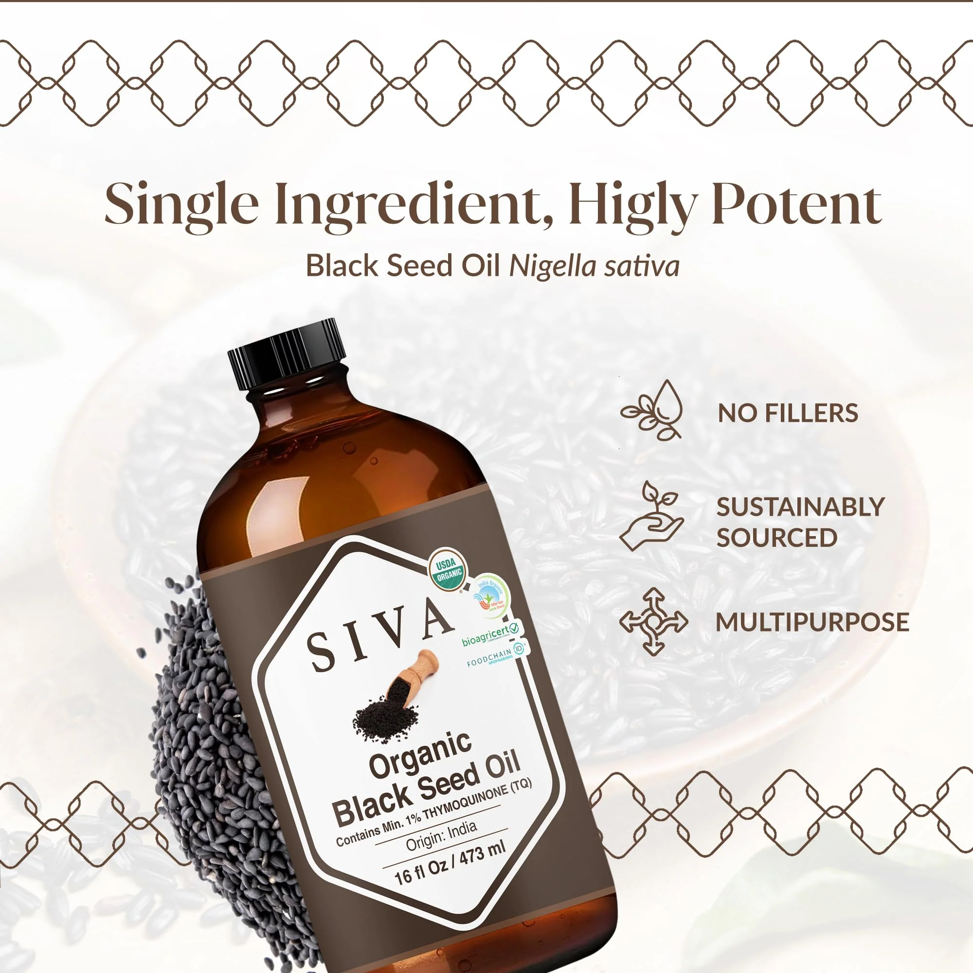 SIVA Lemograss Essential Oil - 0.33 Fl Oz – Natural Lemongrass Oil - for Diffuser, Face, Skin Care, Aromatherapy, Hair Care, Scalp and Body Massage - Image 3