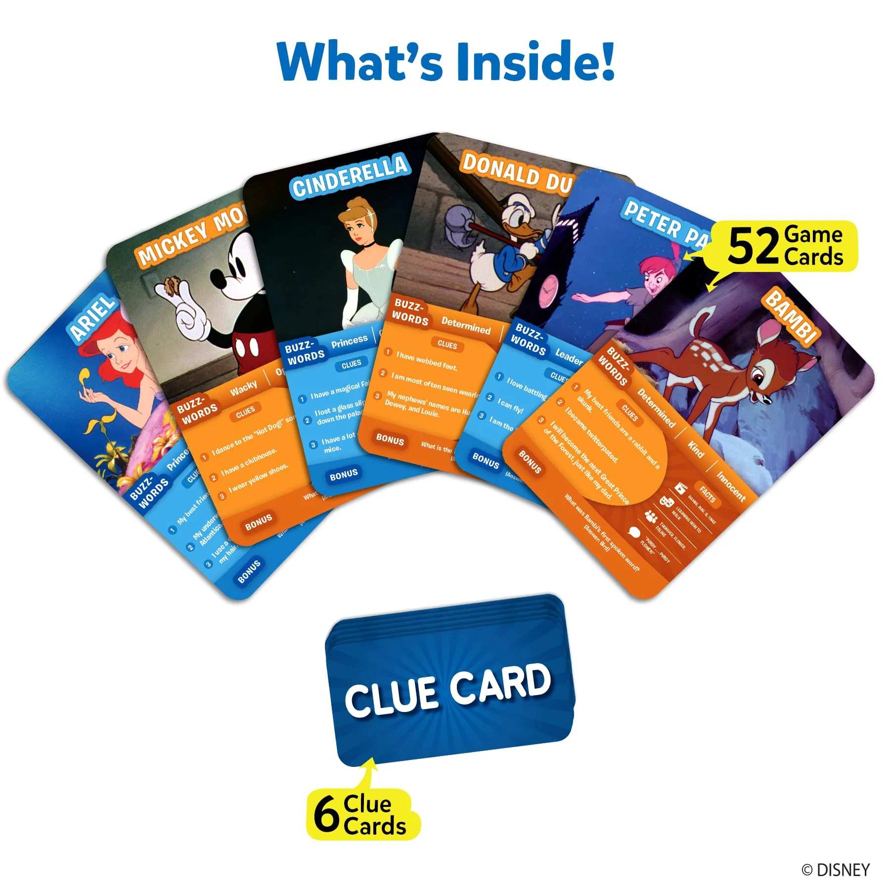 Skillmatics Guess in 10 Disney, Card Game, Christmas Stocking Stuffers for Girls, Boys, Kids, Teens, Adults Who Love Cinderella, Mickey Mouse, Moana, Travel Toy, Gifts for Ages 6, 7, 8, 9 and Up - Image 9