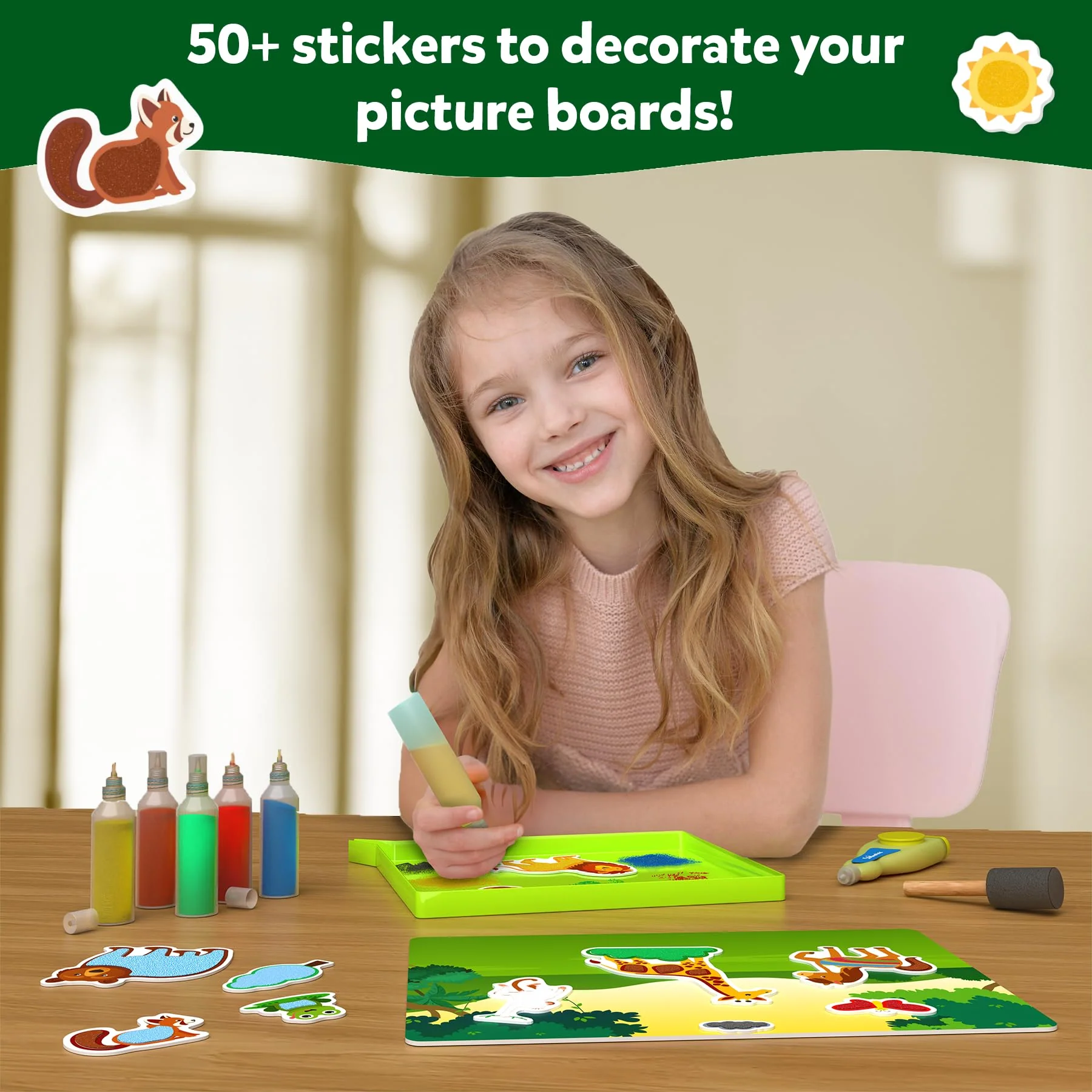 Skillmatics Sand Art Activity - Mess-Controlled DIY Animal Craft Kit with 50+ Colorful Stickers, Creative Arts & Crafts for Kids, Fun Hands-On Activity, Christmas Gifts for Ages 4, 5, 6, 7, 8, 9, 10 - Image 6