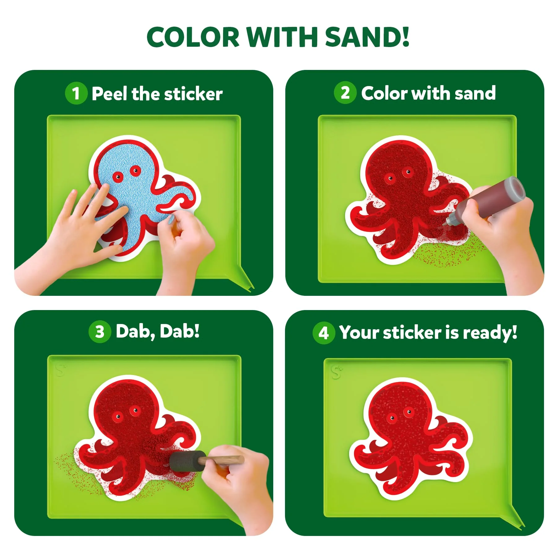 Skillmatics Sand Art Activity - Mess-Controlled DIY Animal Craft Kit with 50+ Colorful Stickers, Creative Arts & Crafts for Kids, Fun Hands-On Activity, Christmas Gifts for Ages 4, 5, 6, 7, 8, 9, 10 - Image 9