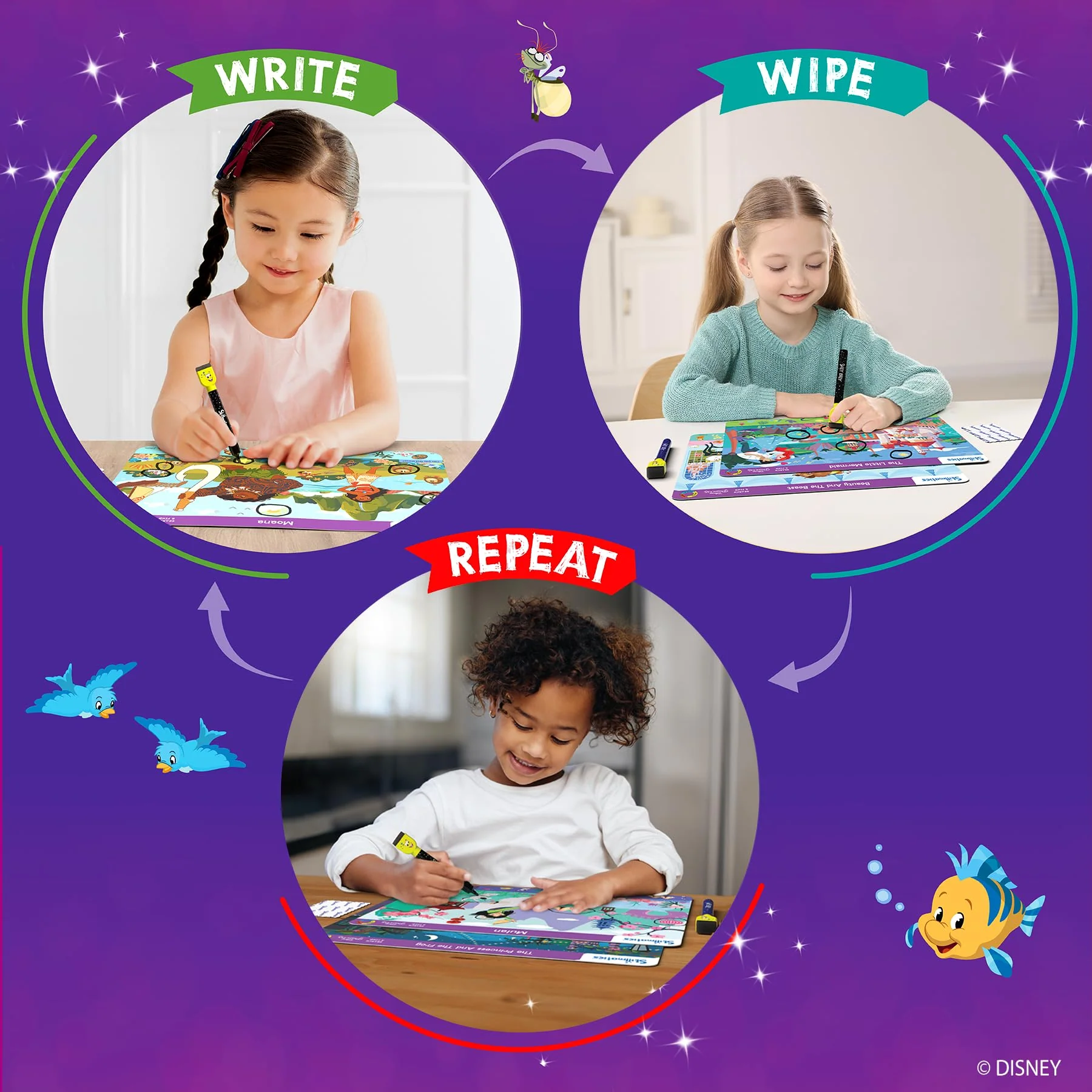 Skillmatics Search and Find Disney Princess Educational Game - Reusable Preschool Learning Activities, Christmas Toys, Art & Crafts, Gifts for Toddlers & Kids of Ages 3, 4, 5, 6 - Image 6