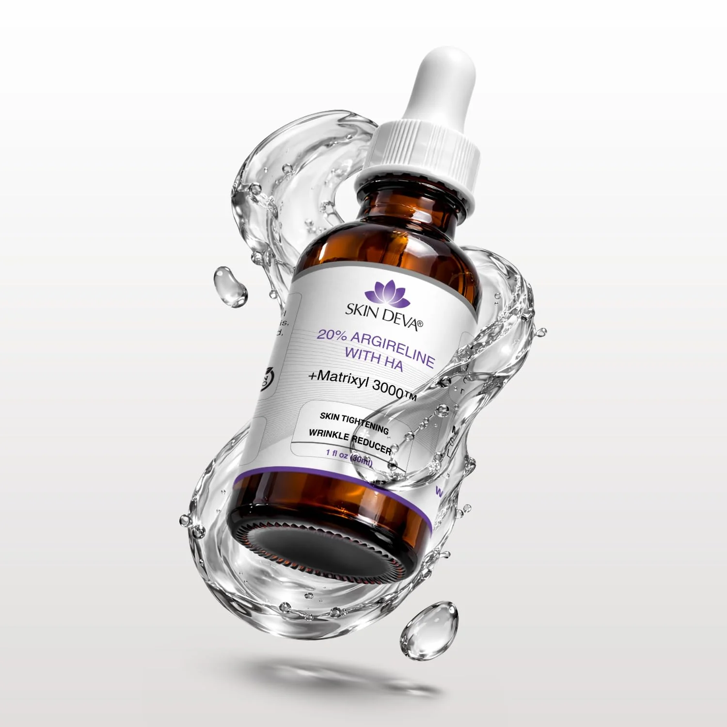 SKIN DEVA 20% Argireline Serum with Matrixyl 3000 Pure Hyaluronic Acid Serum For Face Deep Wrinkle Reducer Anti Aging Tones Skin and Stimulates Collagen Peptides Serum For Face