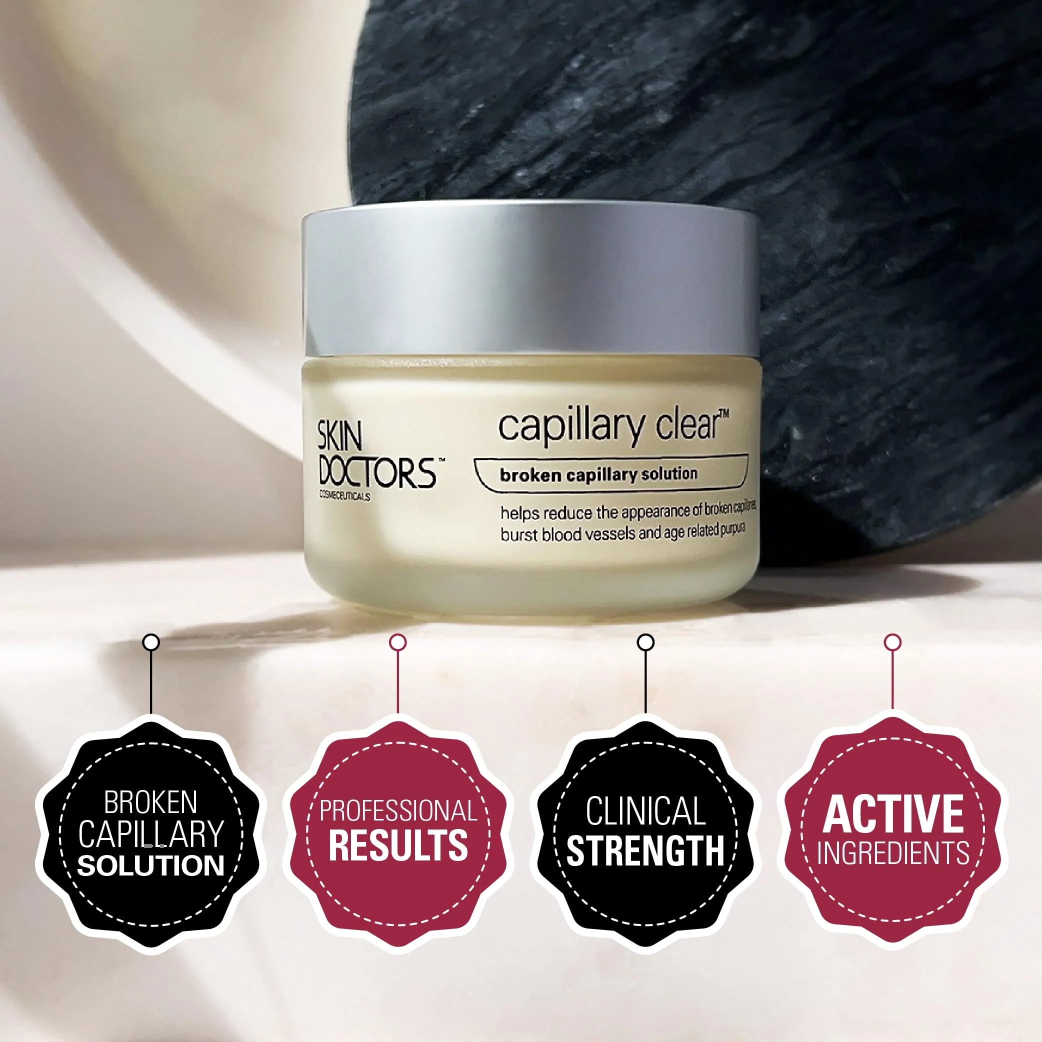 Skin Doctors, Capillary Clear Helps improve the appearance of broken capillaries Reduces the appearance of burst blood vessels help to reduce facial redness and promote an even complexion 50ml - Image 5