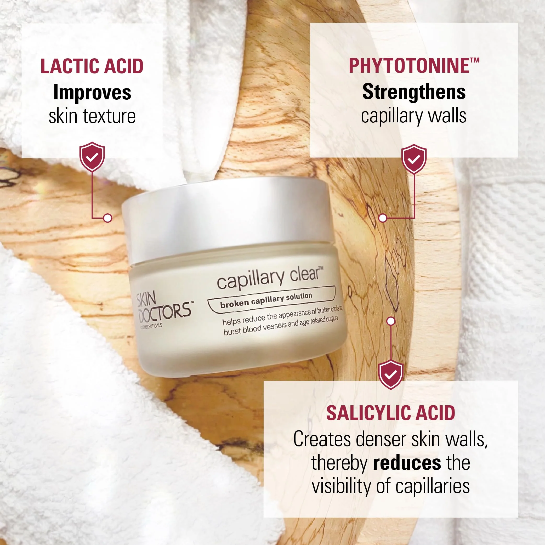 Skin Doctors, Capillary Clear Helps improve the appearance of broken capillaries Reduces the appearance of burst blood vessels help to reduce facial redness and promote an even complexion 50ml - Image 6