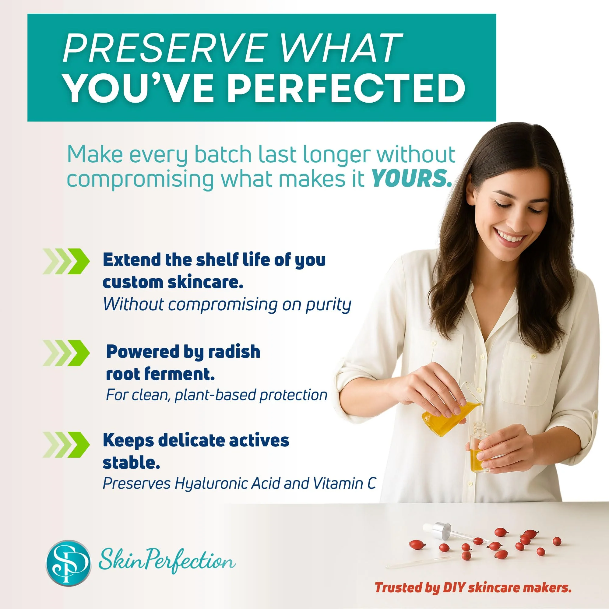 Skin Perfection Leucidal Liquid - Natural Preservative for Lotion Making - DIY Lotion Making Supplies Natural Preservatives for Cosmetics & Compatible with Lotion-Making Serums - 4oz - Image 14