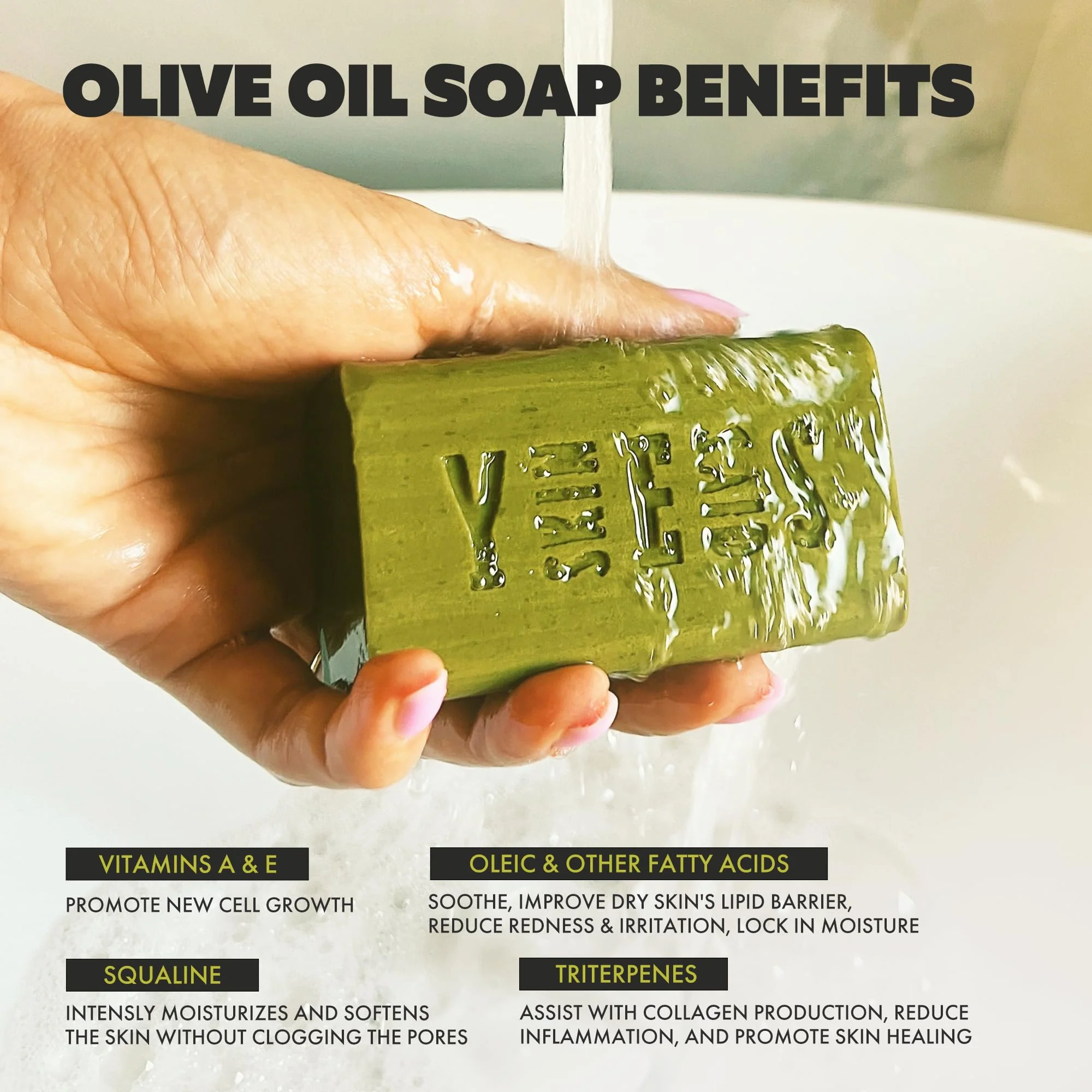 Skin Said Yes Olive Oil Soap Bars - Set of 8 - Organic Bar Soap - Moisturizing, Gentle on Skin, Rich in Antioxidants - Ideal for Sensitive Skin, Kids, Men, and Women - Perfect for Everyday Use - Image 8