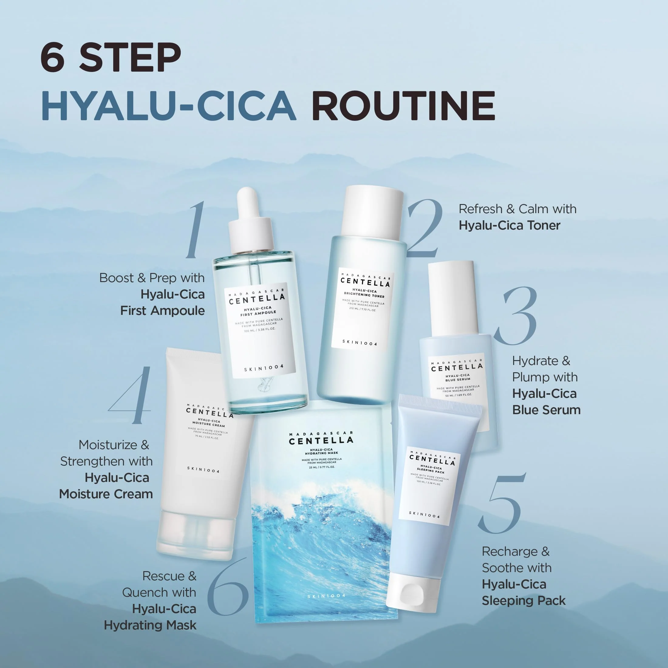 SKIN1004 Hyalu-Cica First Ampoule, Korean Serum for Face with Hyaluronic Acid & Centella, Facial Ampoule Serum for Deep Moisture, Lightweight Centella Ampoule, Korean Skin Care, 3.38 fl.oz / 100ml - Image 3