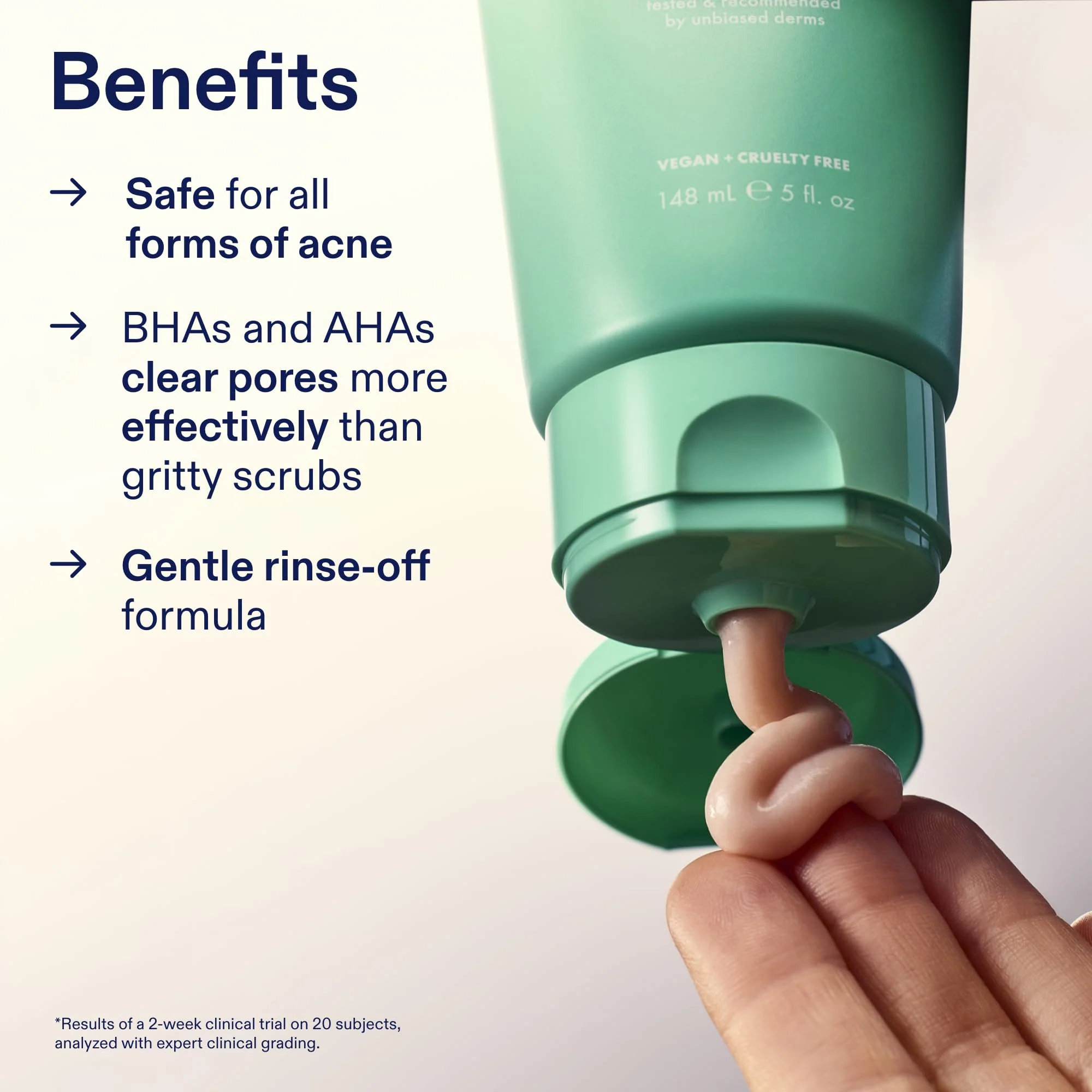 Skinfix 2% BHA Cleanser - 5 oz - Clears Acne Blemishes & Blackheads - Safe for All Types of Acne - Fragrance Free - Vegan, Cruelty Free - Image 5