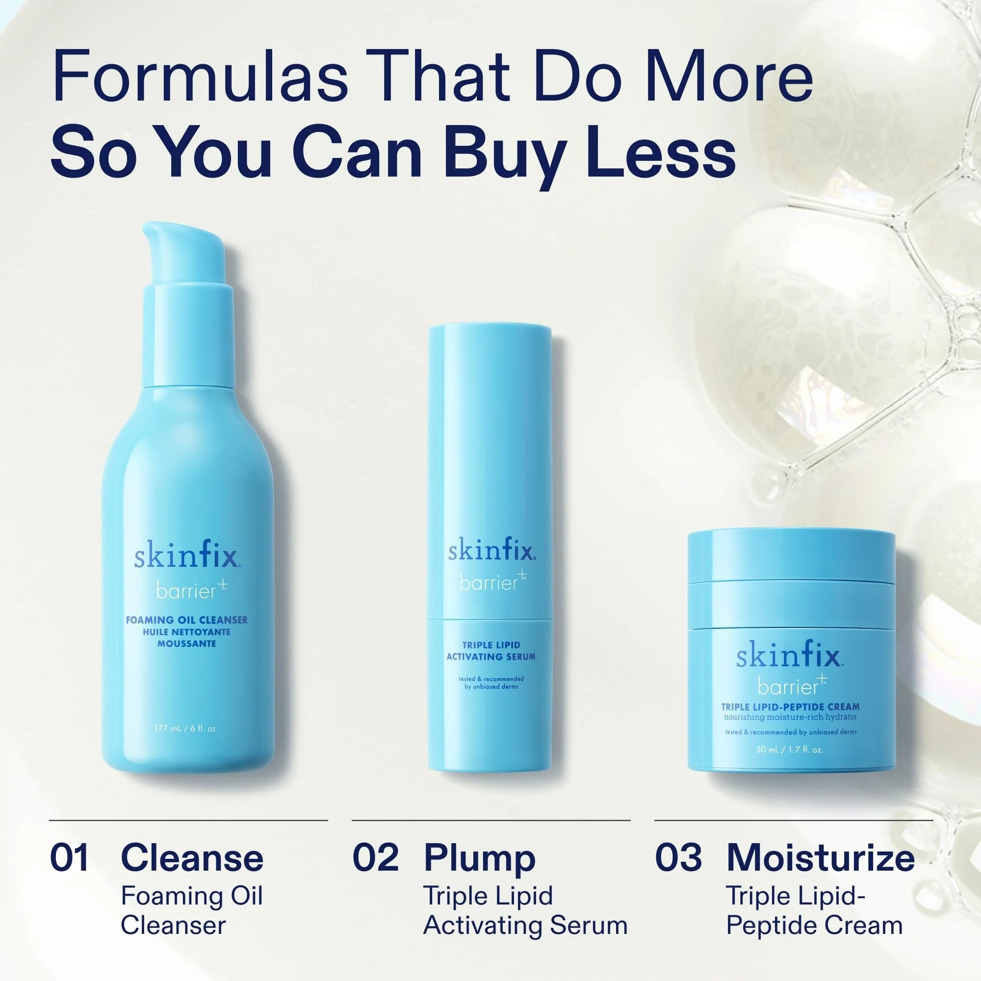 Skinfix Foaming Oil Cleanser for Face - 6 oz - Rich Gel-to-Foam Formula to Hydrate & Soothe Dry, Sensitive Skin - Fragrance Free, Vegan, Cruelty Free - Image 4