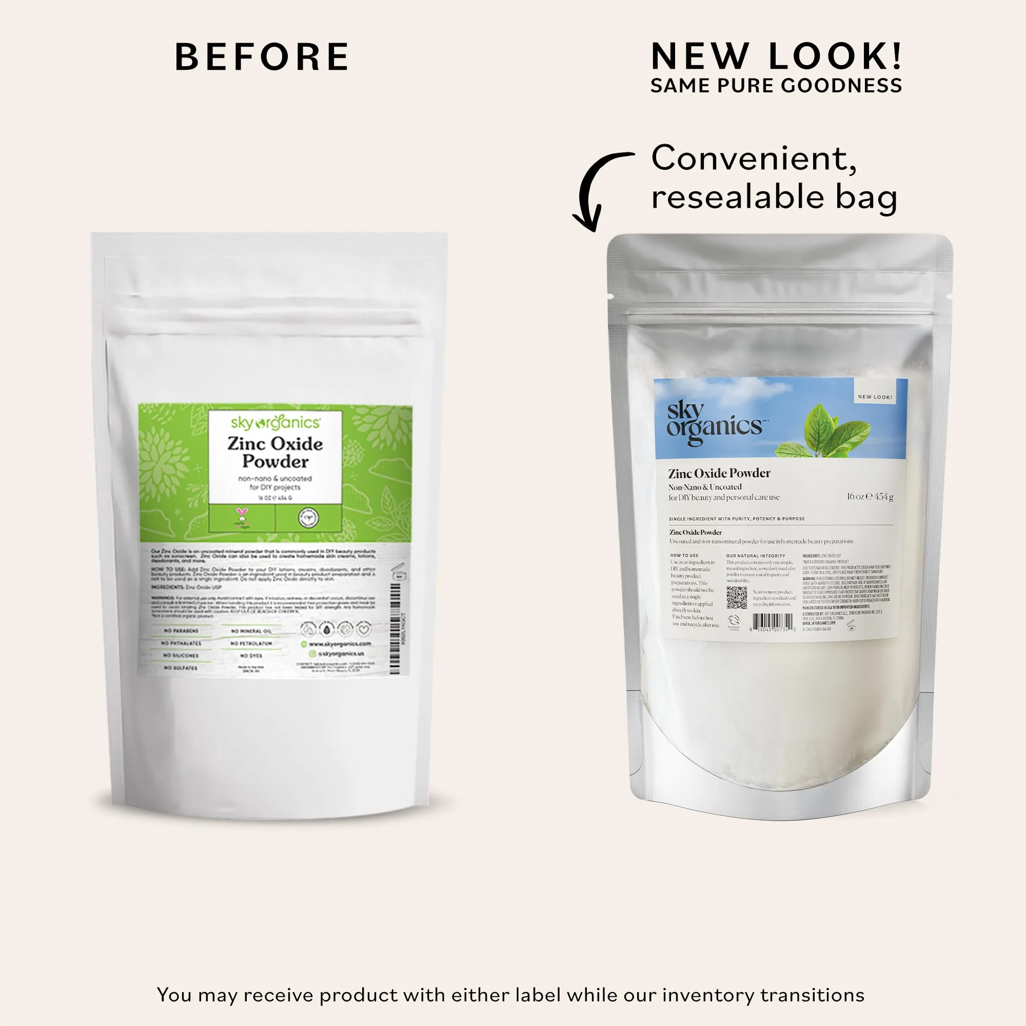 Sky Organics - Zinc Oxide Powder, 16 oz - Non-Nano & Uncoated - Make Your Own Lotion, Deodorant, Cream, Soap - DIY Essentials - Resealable Bag - Natural, Vegan & Cruelty Free - Beauty & Personal Care - Image 6