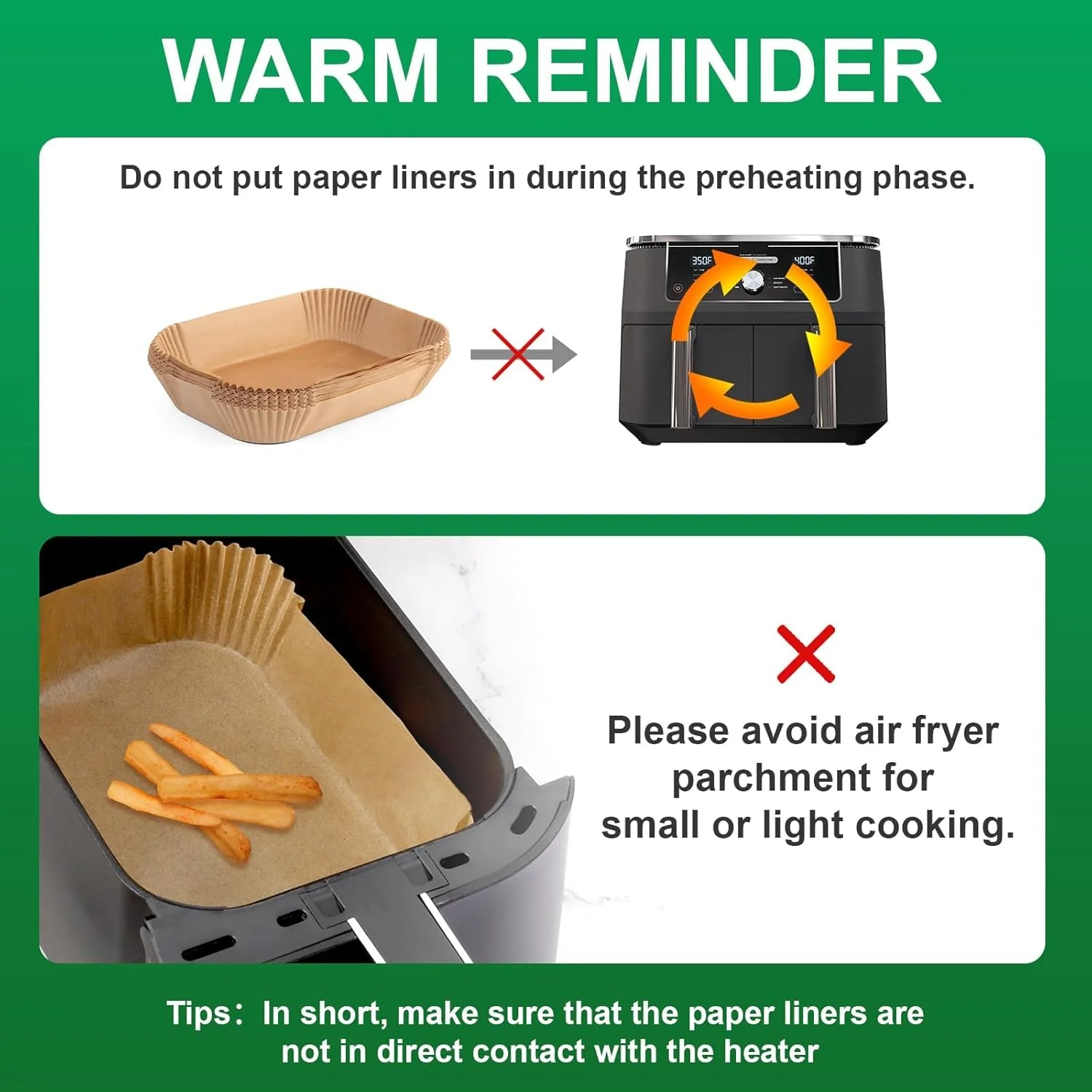 Small Air Fryer Liners Disposable Compatible with COSORI Air Fryer 2.1 Qt, 175 PCS Unbleached Parchment Paper 1-2 qt Small Air Fryer Liners Disposable for COSORI Accessories Non-Stick Baking Paper - Image 5