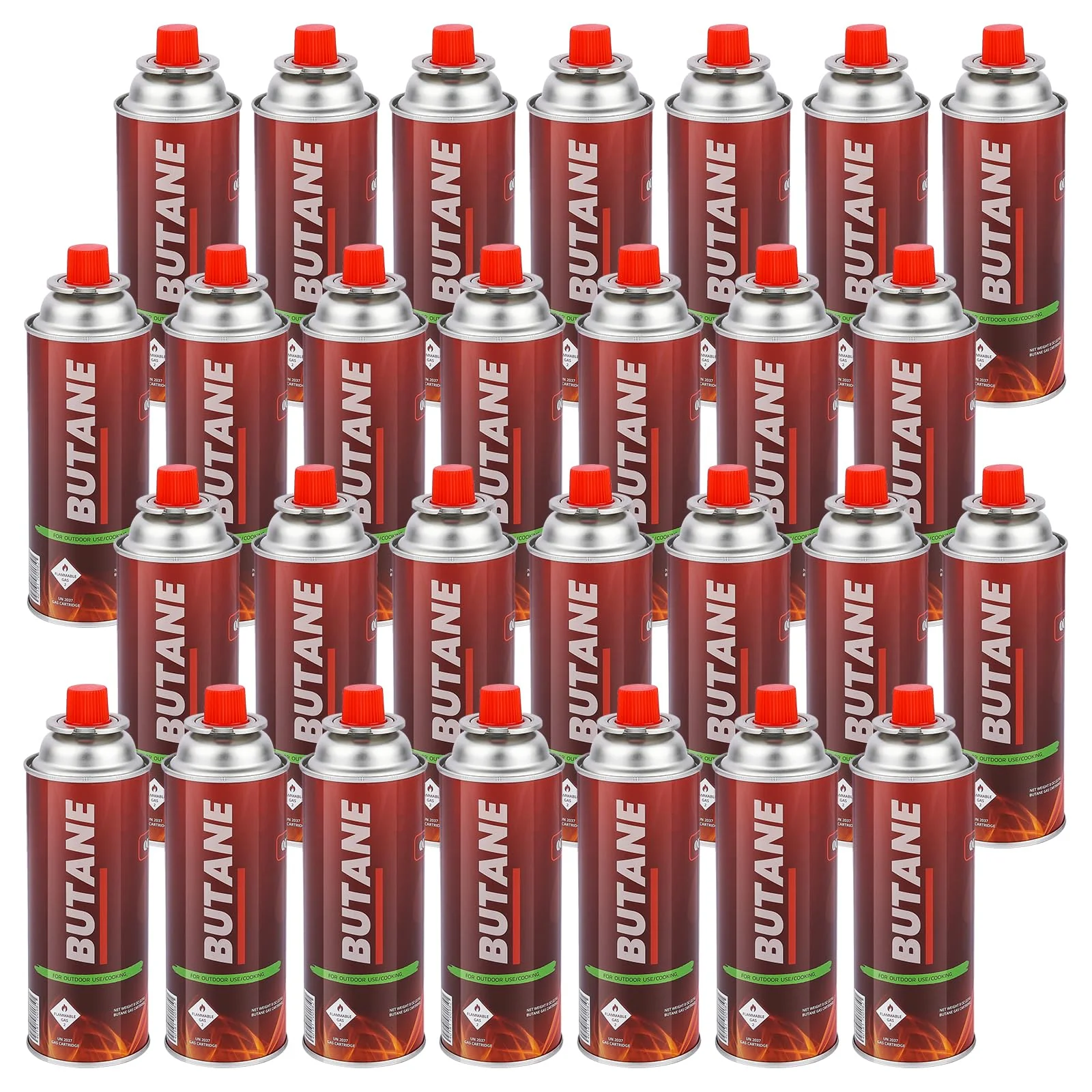 Smart & Safe Butane Fuel Canister - Self-Sealing Nozzle - 28 Pack for Outdoor Cooking, Camping, and Emergency Use