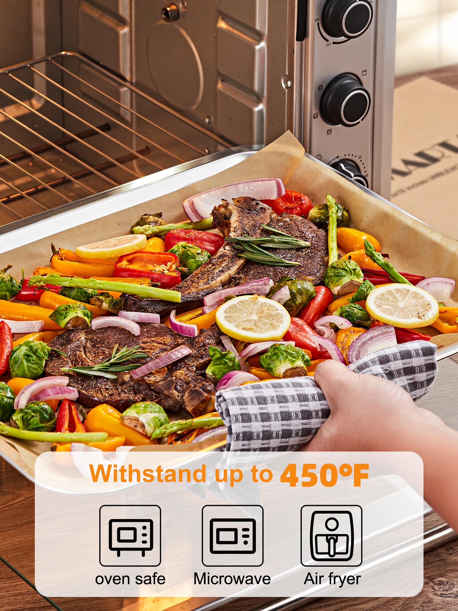 SMARTAKE 200 Pcs Unbleached Parchment Paper Baking Sheets, 13x18 Inches Non-Stick Precut, for Baking, Grilling, Air Fryer, Steaming, Bread, Cup Cake, Cookie and More - Image 8