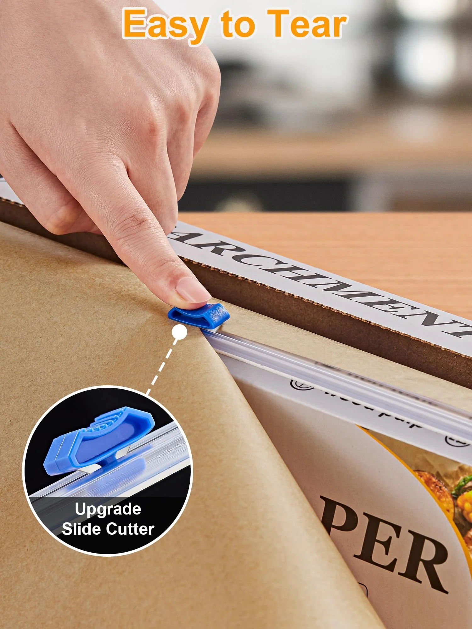 SMARTAKE Parchment Paper Roll for Baking, 2-Pack of 13 in x 278 ft, 600 sq.ft, Non-Stick Baking Paper Sheets with Slide Cutter, Heavy Duty Extra Long, for Kitchen Baking Cooking Grilling, Unbleached - Image 7