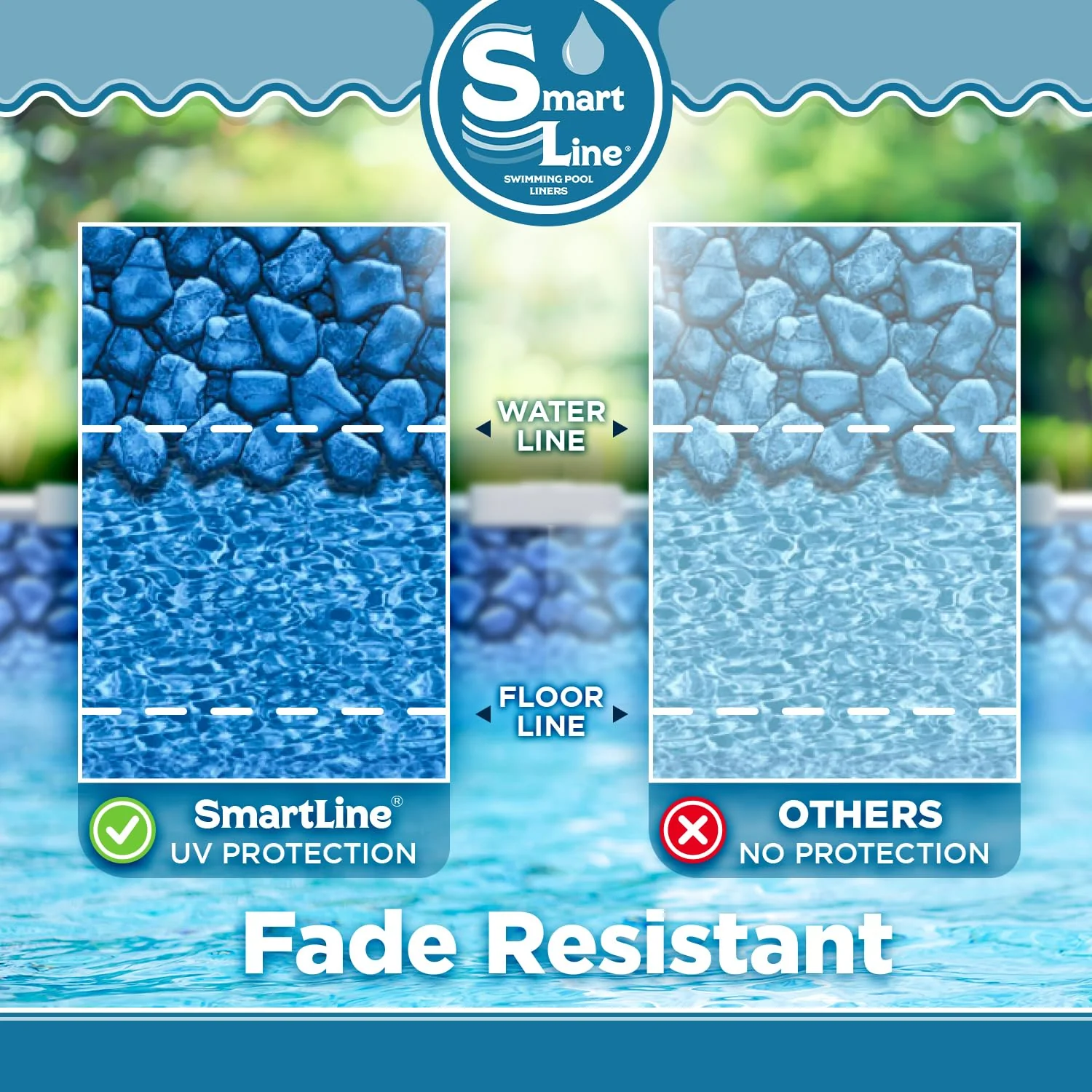 Smartline 24 ft Round Swimming Pool Liner | Boulder Swirl | Overlap Style | 48-52 Inch Wall Height | 30 Gauge Heavy Duty Virgin Vinyl | Designed for Steel Sided Above Ground Pools - Image 4