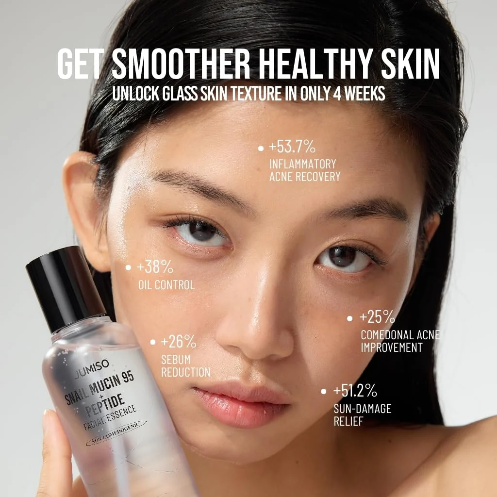 Snail Mucin 95 + Peptide Essence - Advanced Skin Repair Serum for Acne-Prone & Sun-Damaged Skin, Non-Comedogenic Facial Moisturizer with 5-Peptide Complex, Fragrance-Free, Slow-Aging, 4.73 fl.oz. - Image 5