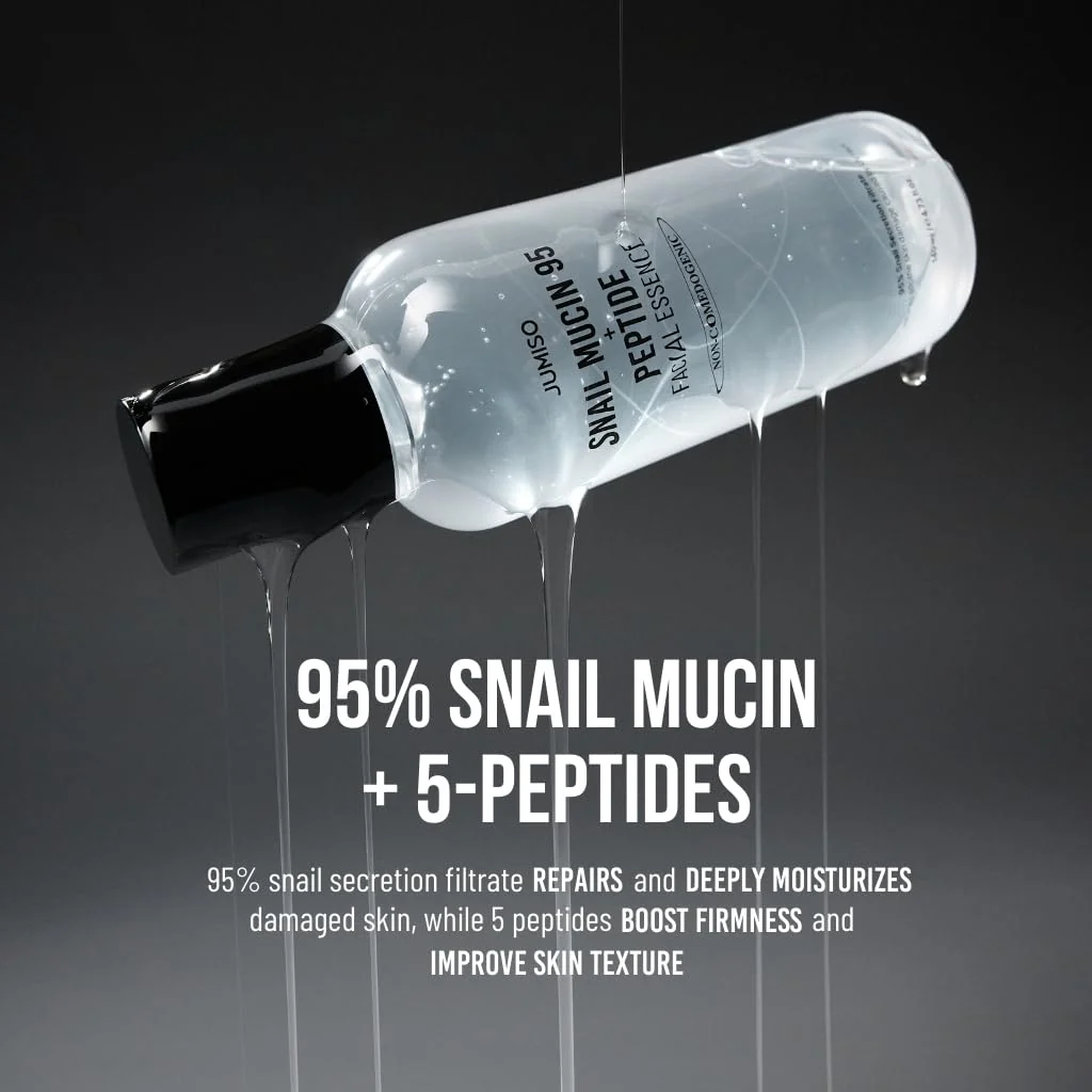 Snail Mucin 95 + Peptide Essence - Advanced Skin Repair Serum for Acne-Prone & Sun-Damaged Skin, Non-Comedogenic Facial Moisturizer with 5-Peptide Complex, Fragrance-Free, Slow-Aging, 4.73 fl.oz. - Image 6