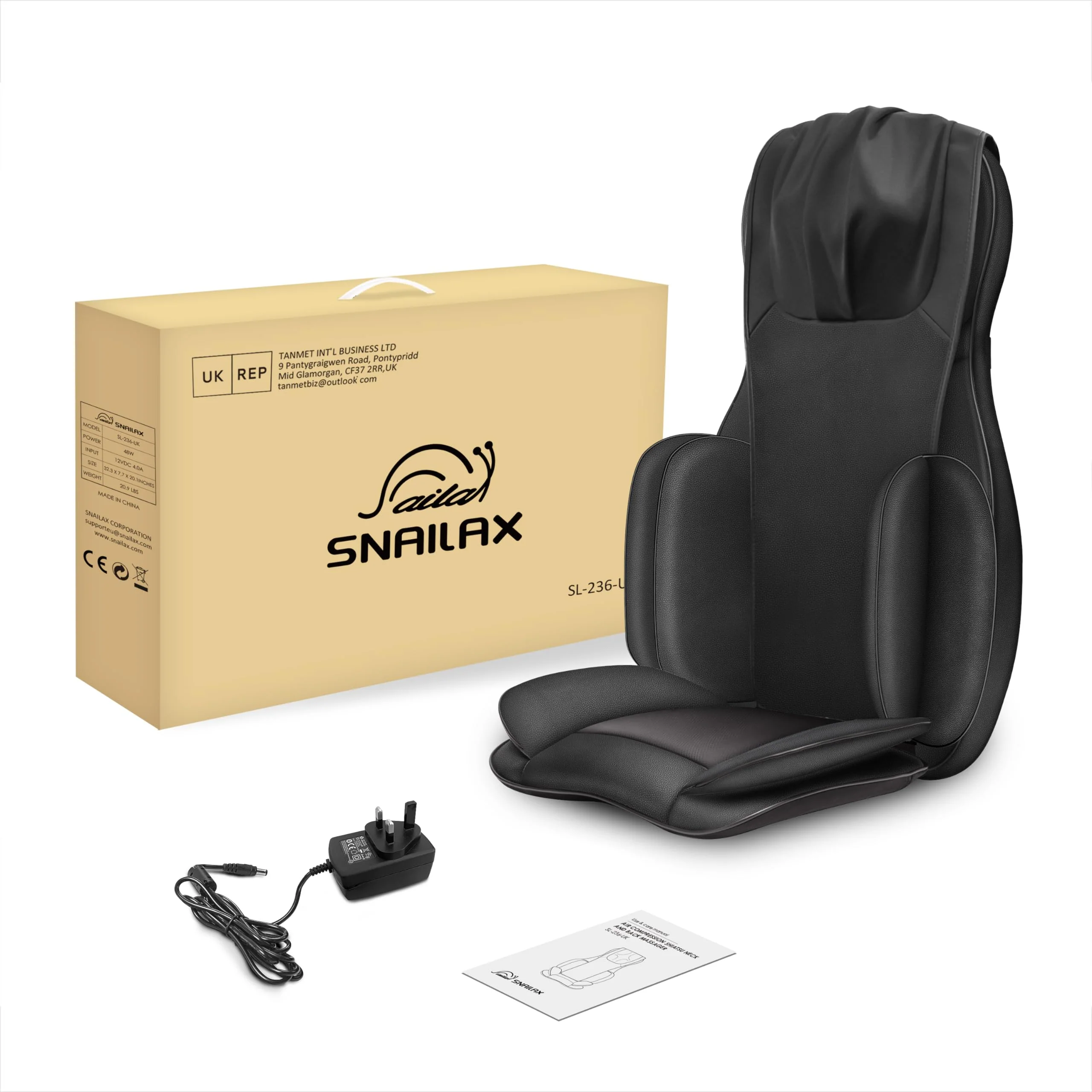 Snailax Neck Back Massager with Heat, Full Body Massage Chair Pad, Adjustable Compression, Rolling, Shiatsu Massage Seat Cushion, Chair Massagers,Gifts for Women, Man (Upgrade) - Image 2
