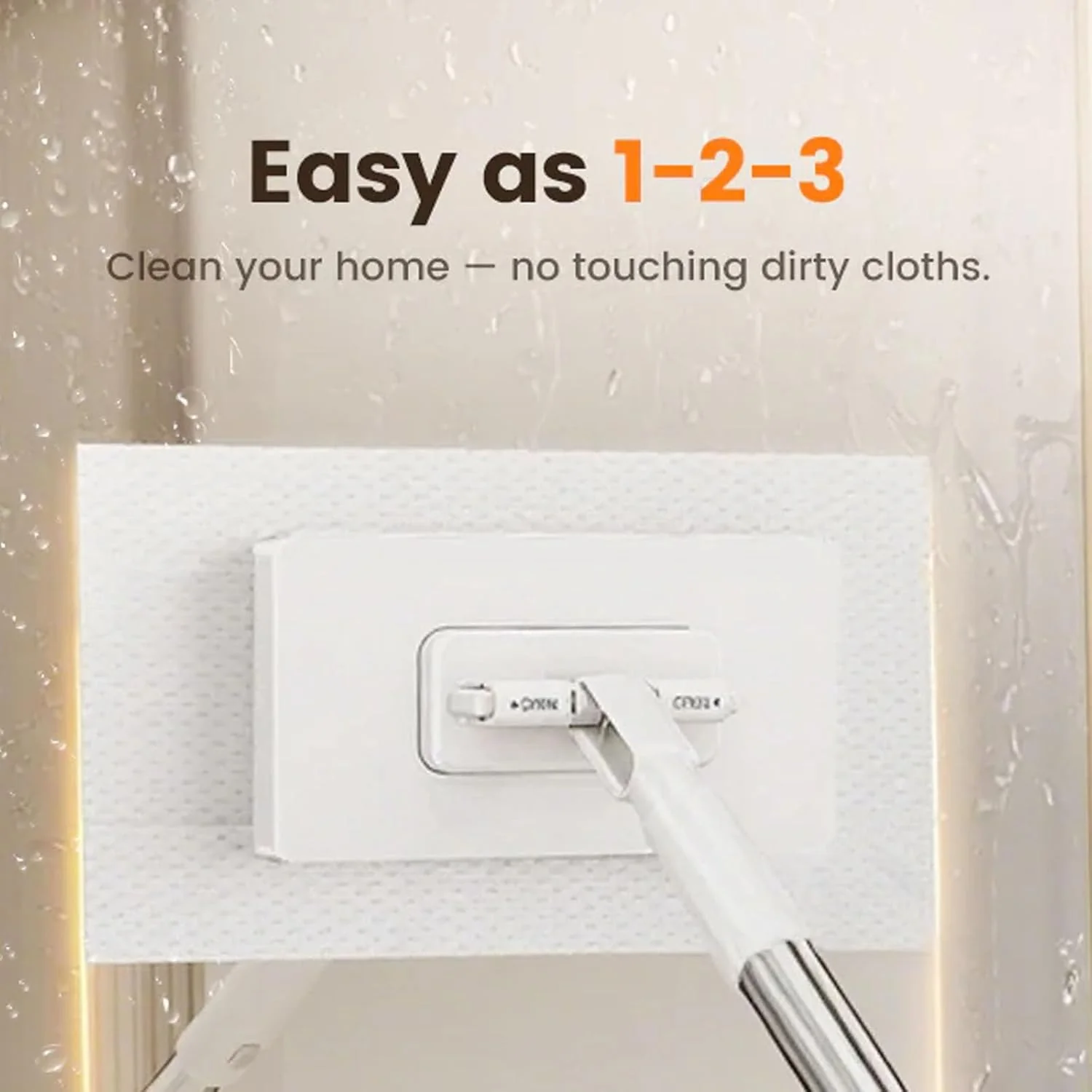 Snap Grip Mini Mop, 2026 Upgraded Disposable Dust Mop, Zero Touch Mini Mops, Convenient Cloth Changing Mops for Kitchen Counter, Foldable 100cm Retractable Long Handle Mopping Stick (1*mop+5*Cloth) - Image 6