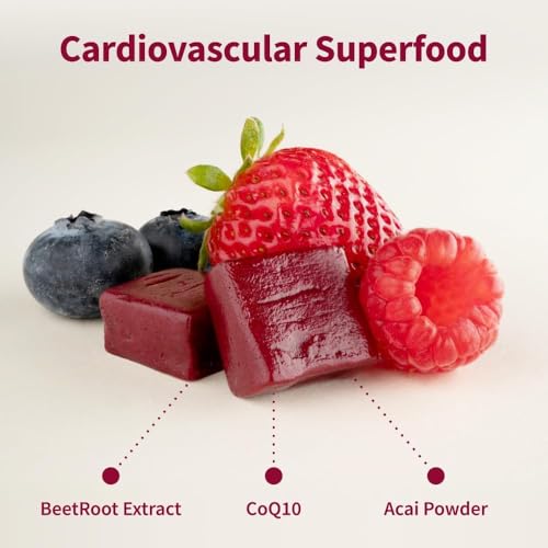Snap Supplements Heart Beets Beet Root Soft Chews, Cardiovascular Support Supplement for Men & Women, CoQ10 & Acai, Energy & Circulation Support, Sugar Free, Mixed Berry, 60 Soft Chews - Image 9