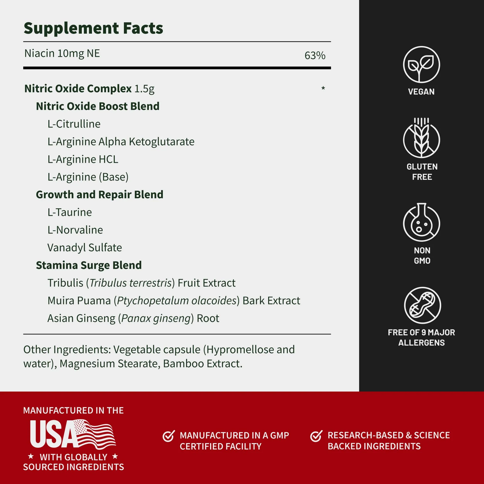 Snap Supplements Nitric Oxide Booster Pre Workout, Muscle Builder - L Arginine, L Citrulline 1500mg Formula, Tribulus Extract & Panax Ginseng, Strength & Endurance (90 Capsules) - Image 7