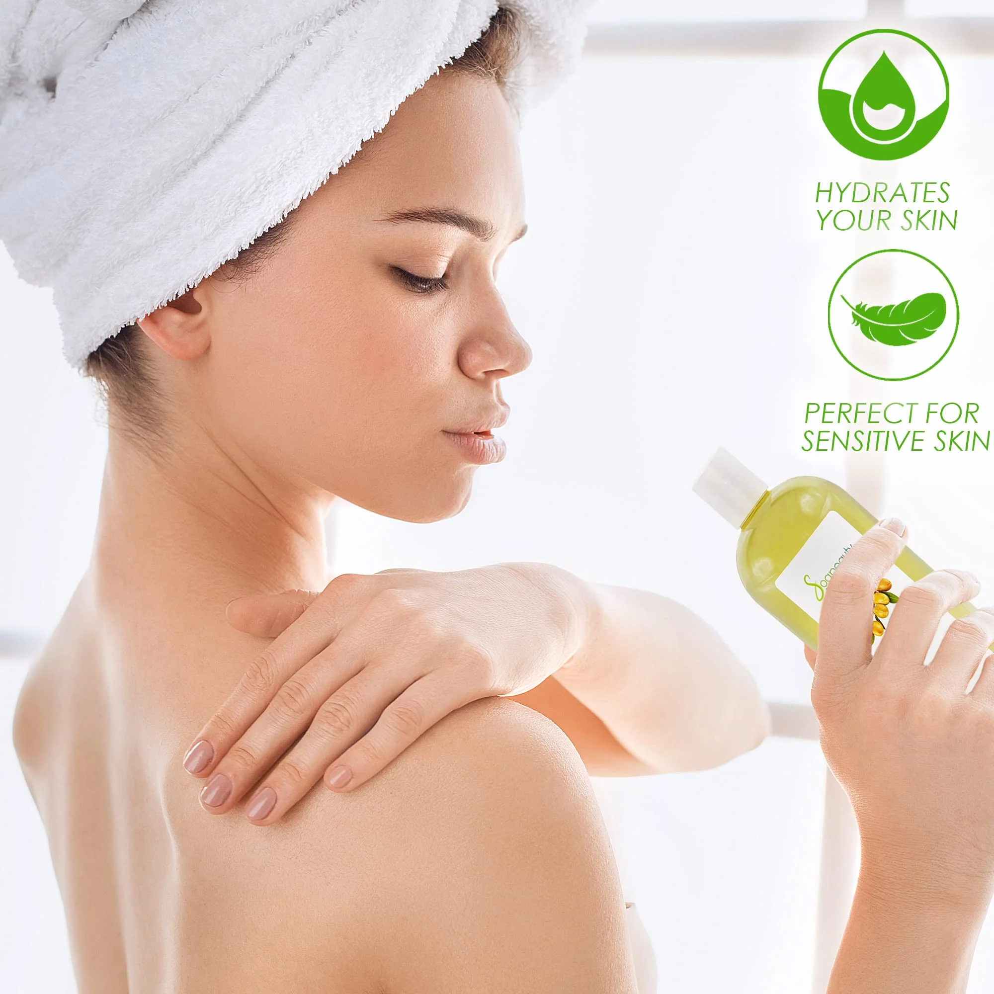 Soapeauty ARGAN OIL | 100% Natural & Pure | Cold Pressed & Deodorized | Carrier for Essential Oils, Face, Body and Skin Care, Hair Growth & Moisturizer | 32 fl oz - Image 6