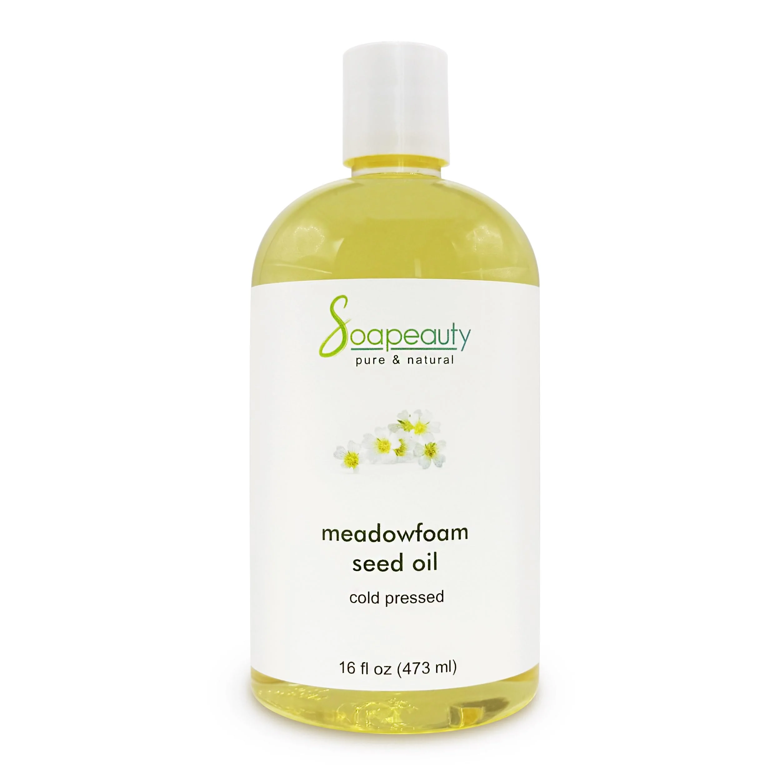 Soapeauty MEADOWFOAM SEED OIL Cold Pressed Unrefined | 100% Pure Natural Meadowfoam Seed Oil for Face & Hair | Moisturizer for Skin, Promotes Hair Growth, Balms | 16 fl oz