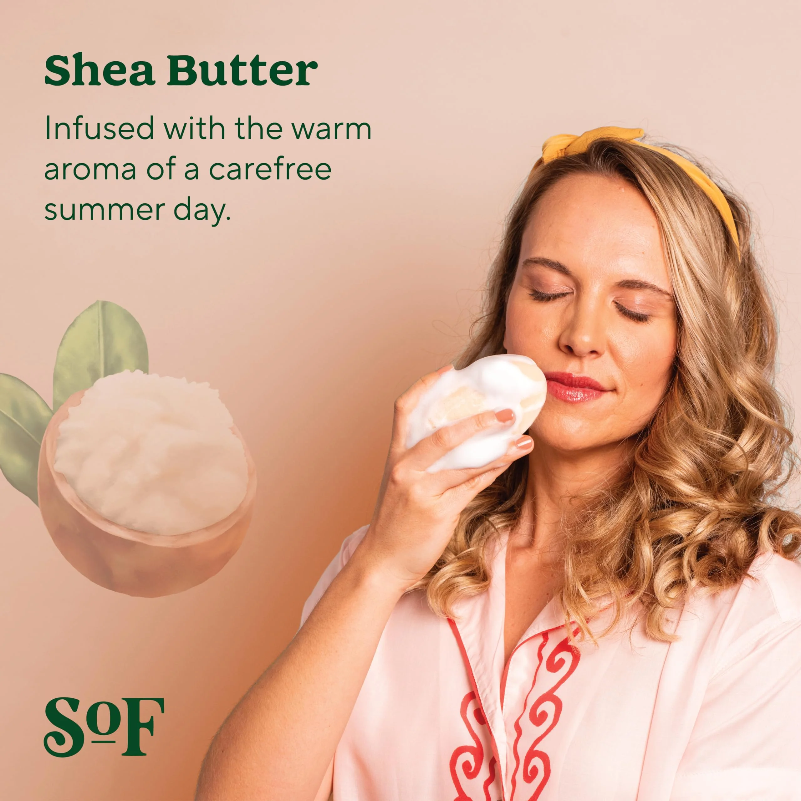 SoF Triple Milled Bar Soap - With Coconut Oil & Organic Shea Butter- Vegan & Non GMO- Free From Phthalates, Sulfates & Parabens- Shea Butter - 6 oz Bar 6 Bars - Image 5