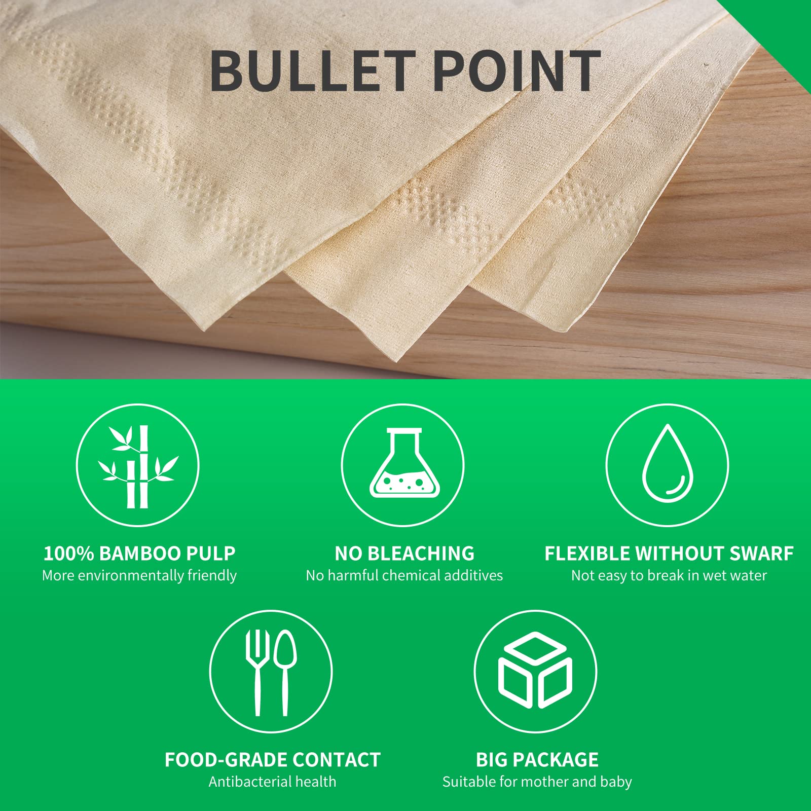 Soft Durable Bamboo Facial Tissues - 3 Ply Natural Unbleached Facial Paper Dry or Wet Use 12 Packs（134 Tissue per Pack, 1608 Tissues Total） - Image 4
