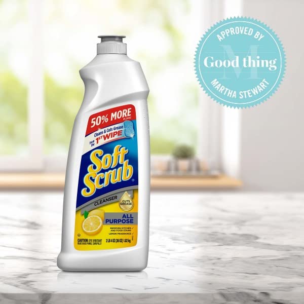 Soft Scrub All Purpose Cleaner, Surface Cleanser, Lemon, 36 Fluid Ounces, 6 Count - Image 2