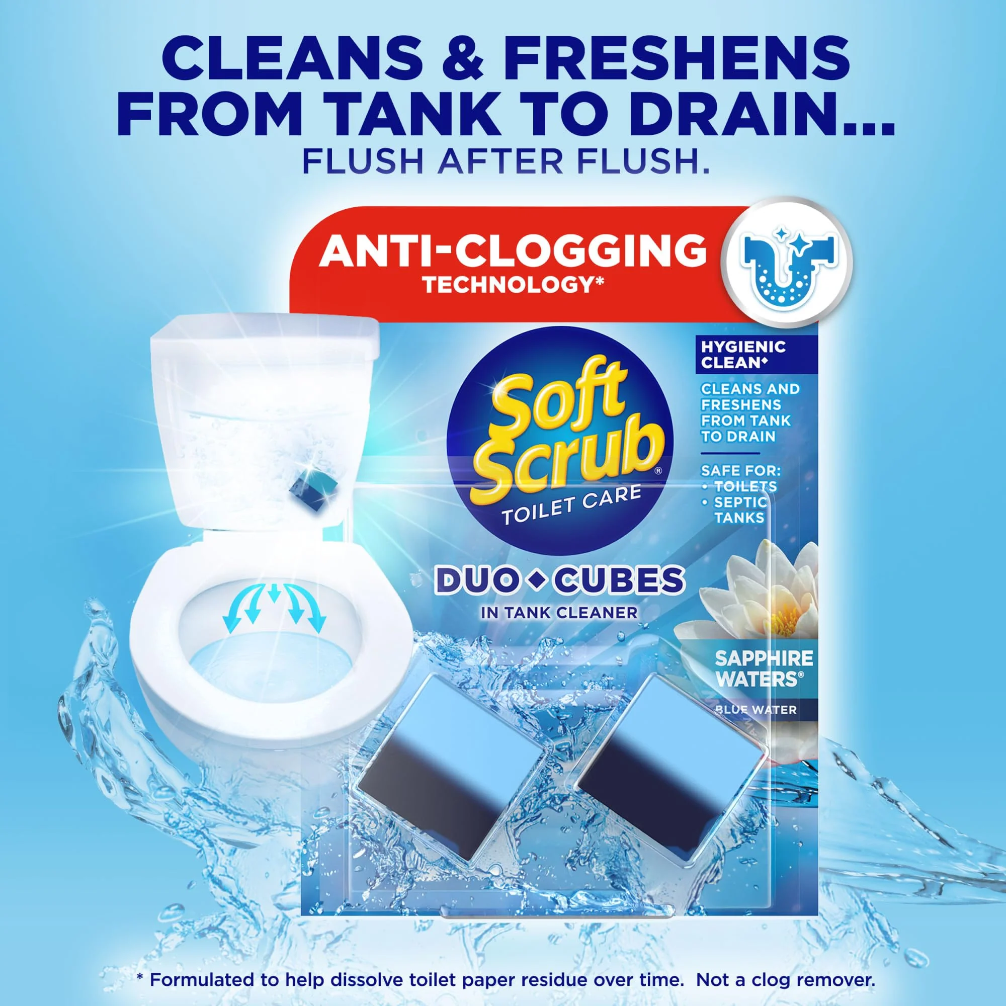 Soft Scrub DuoCubes In-Tank Toilet Cleaner, 2ct, Sapphire Waters (7 Pack) - Image 7