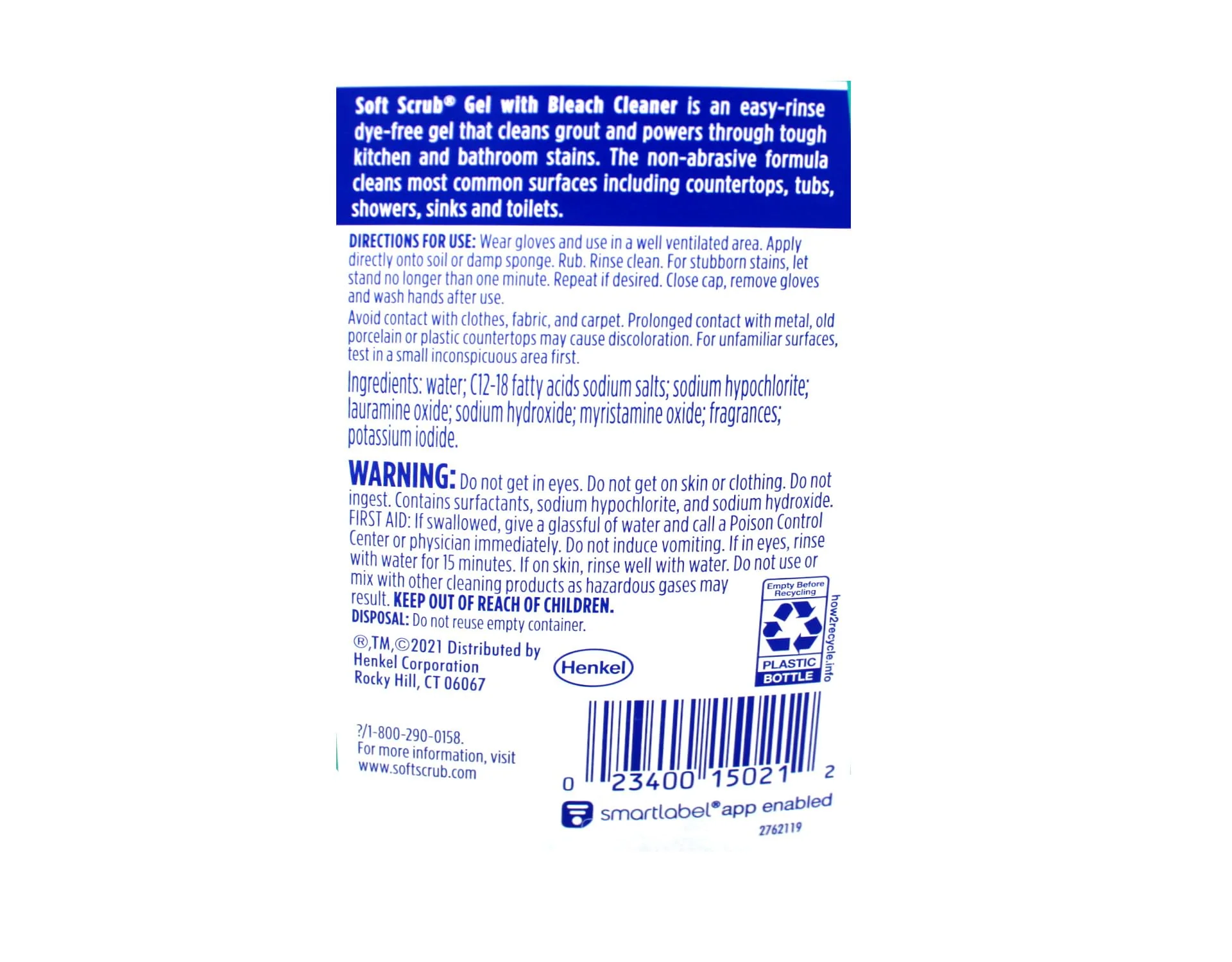 Soft Scrub Soft Scrub Gel Cleanser with Bleach -12.6 Fl Oz (Pack of 2) - Image 3