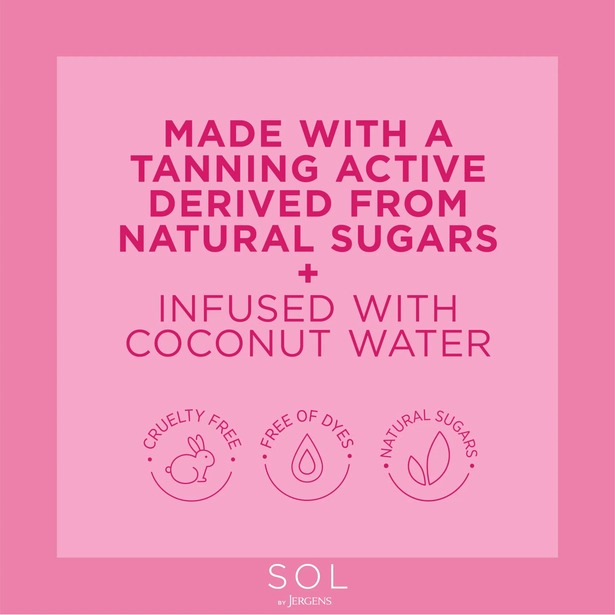 SOL by Jergens Deep Water Self Tanner Mousse, Water-based Sunless Tanner with Coconut Water for Fake Tan, Dye-free Tanning Active Derived from Natural Sugars, Medium Color, 5 Ounce - Image 5