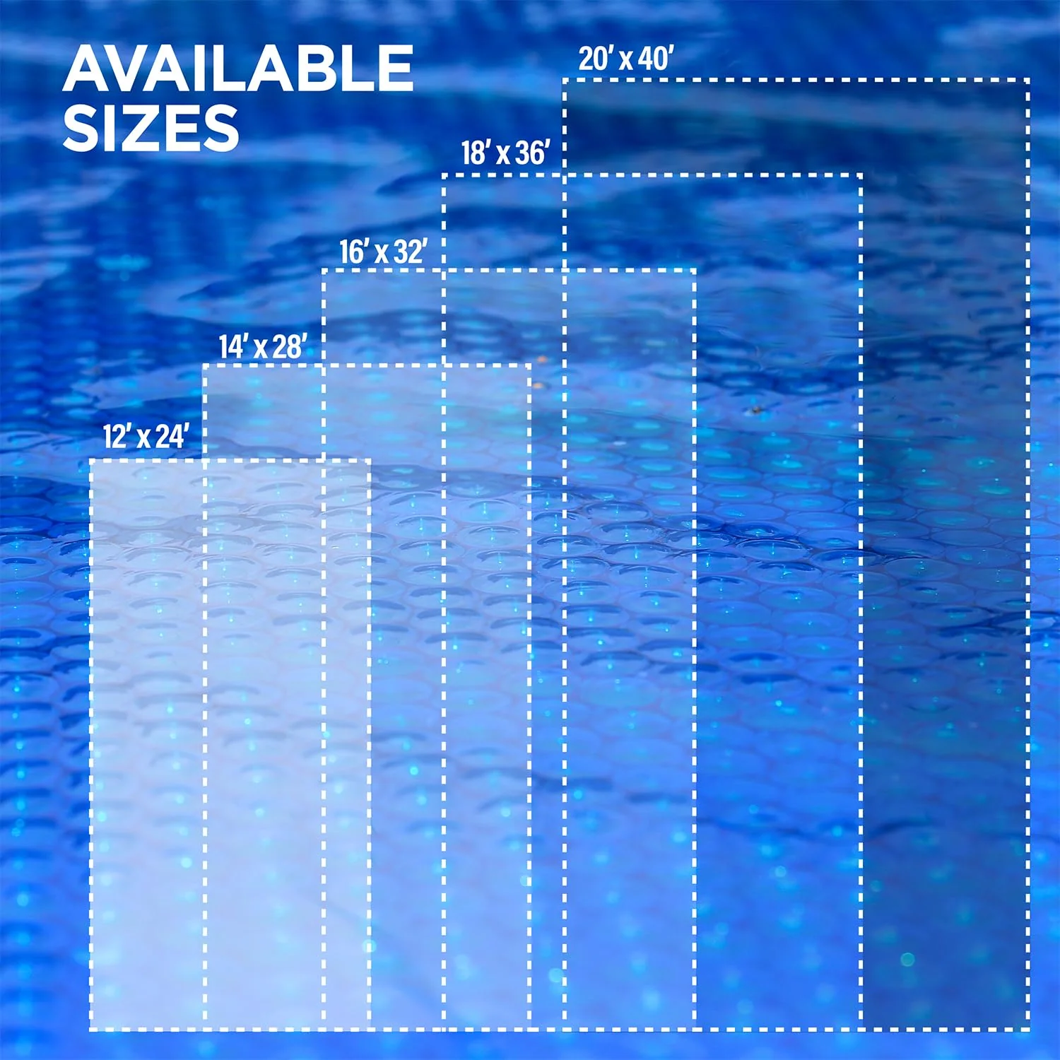 Solar Pool Cover for Inground and Above Ground Pools - 16' x 32' Rectangle 12 Mil Solar Blanket for Inground Pool, Blue - Image 7