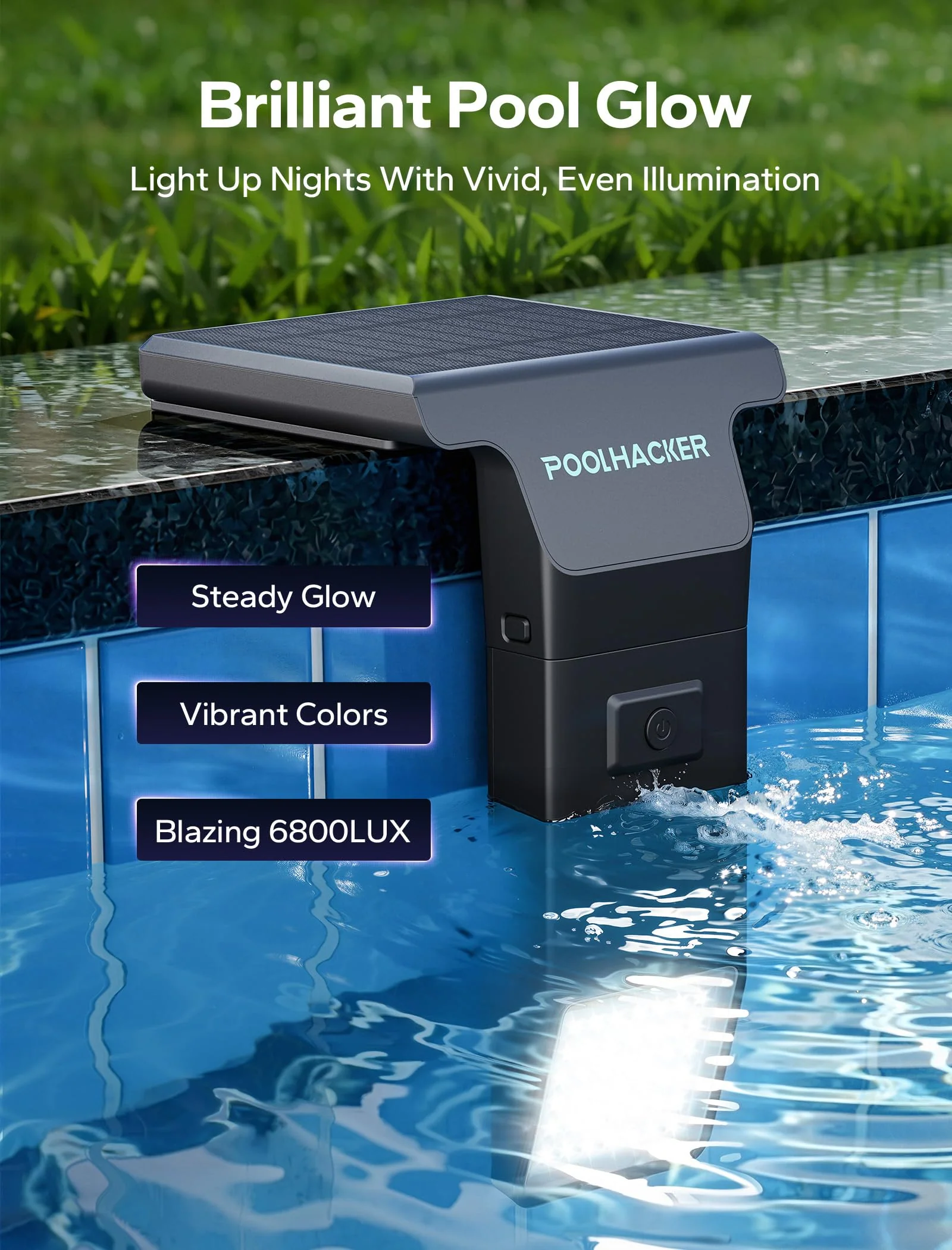 Solar Pool Lights for Inground & Above Ground Pool, 10-Color 4-Mode LED Pool Lights, Underwater Swimming Pool Lights with Timer, Submersible Pool Lights with Remote, Waterproof Design (Black, 1 Pack) - Image 4