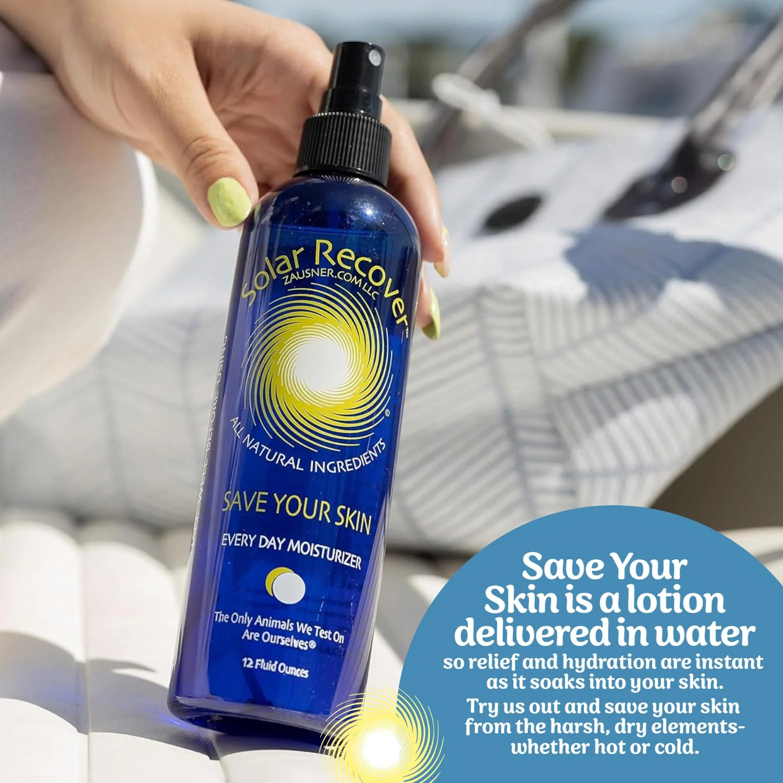 Solar Recover After Sun Moisturizing Spray 2 Pack (12 Ounce Each) - Hydrating Facial & Body Mist - 2460 Sprays of Sunburn Relief With Vitamin E & Calendula - Lotion Delivered in Water For Healthy Skin - Image 6