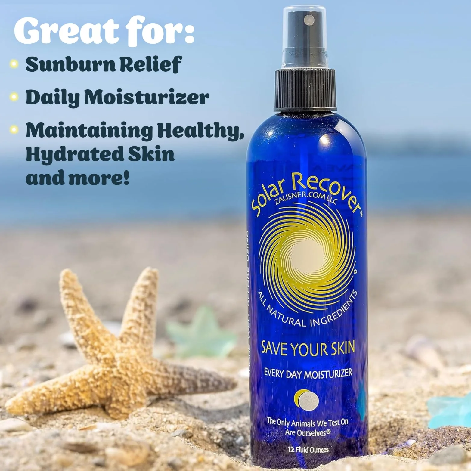 Solar Recover After Sun Moisturizing Spray 2 Pack (12 Ounce Each) - Hydrating Facial & Body Mist - 2460 Sprays of Sunburn Relief With Vitamin E & Calendula - Lotion Delivered in Water For Healthy Skin - Image 8