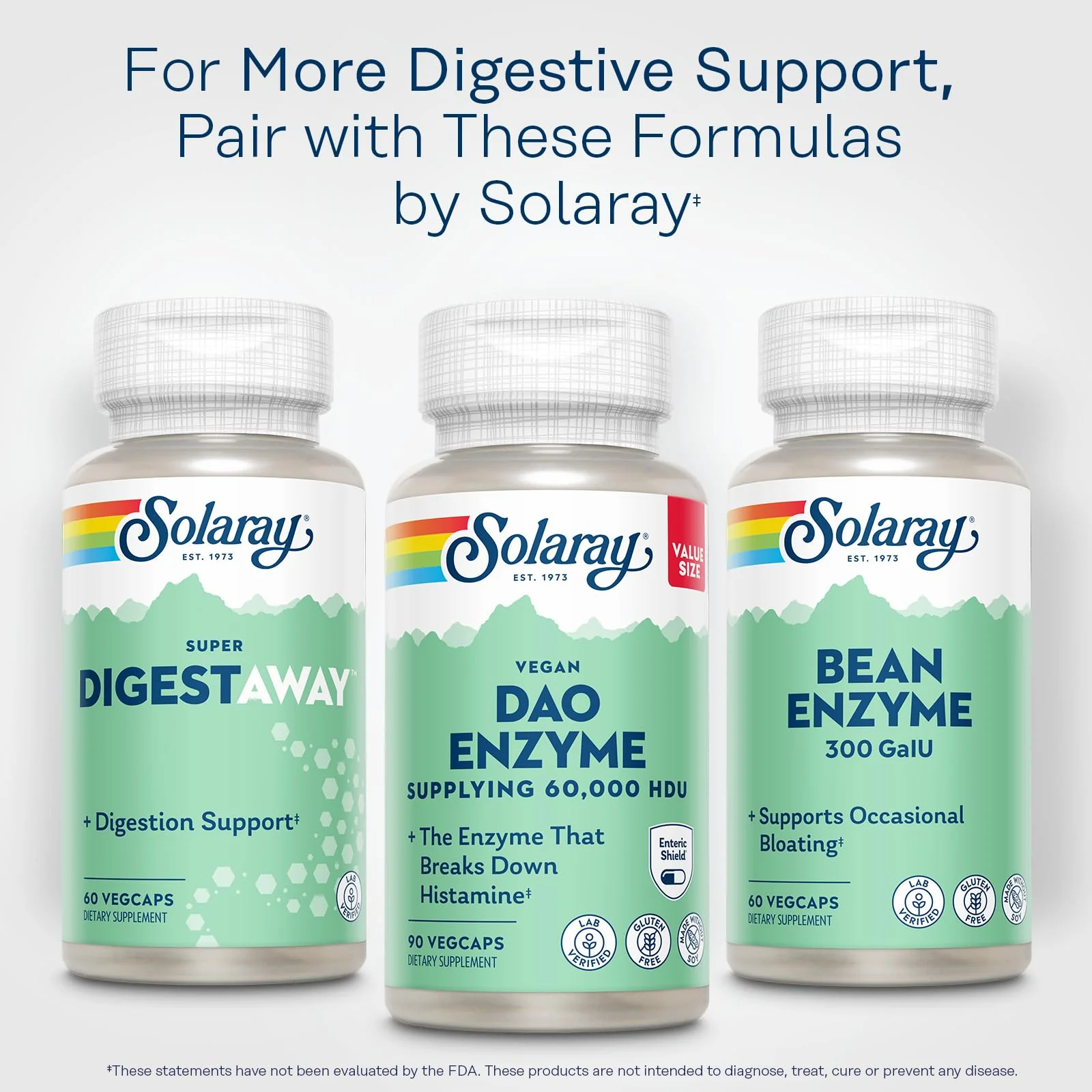SOLARAY DAO Enzyme - Breaks Down Histamine - 60,000 HDU - Vegan, Gluten Free, Lab Verified - 90 Servings, 90 VegCaps - Image 6
