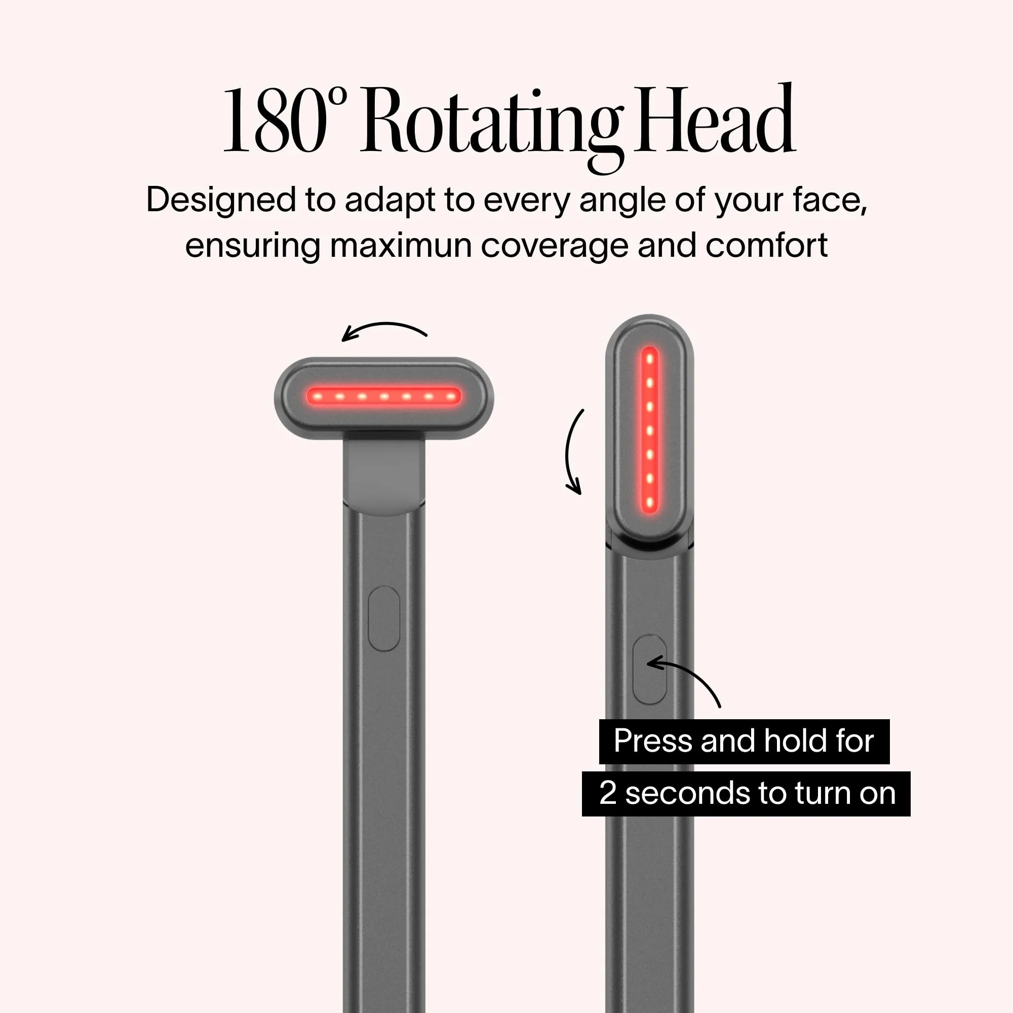 Solawave 4-in-1 Radiant Renewal Facial Wand | Red Light Therapy for Face and Neck | Galvanic Skincare Wand & Facial Massager | Anti-Aging Wrinkle Reduction | Solawave Original | Matte Black - Image 3