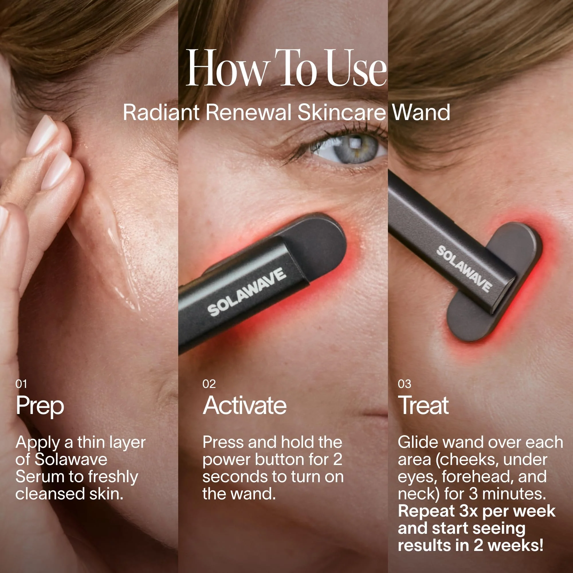 Solawave 4-in-1 Radiant Renewal Facial Wand | Red Light Therapy for Face and Neck | Galvanic Skincare Wand & Facial Massager | Anti-Aging Wrinkle Reduction | Solawave Original | Matte Black - Image 5