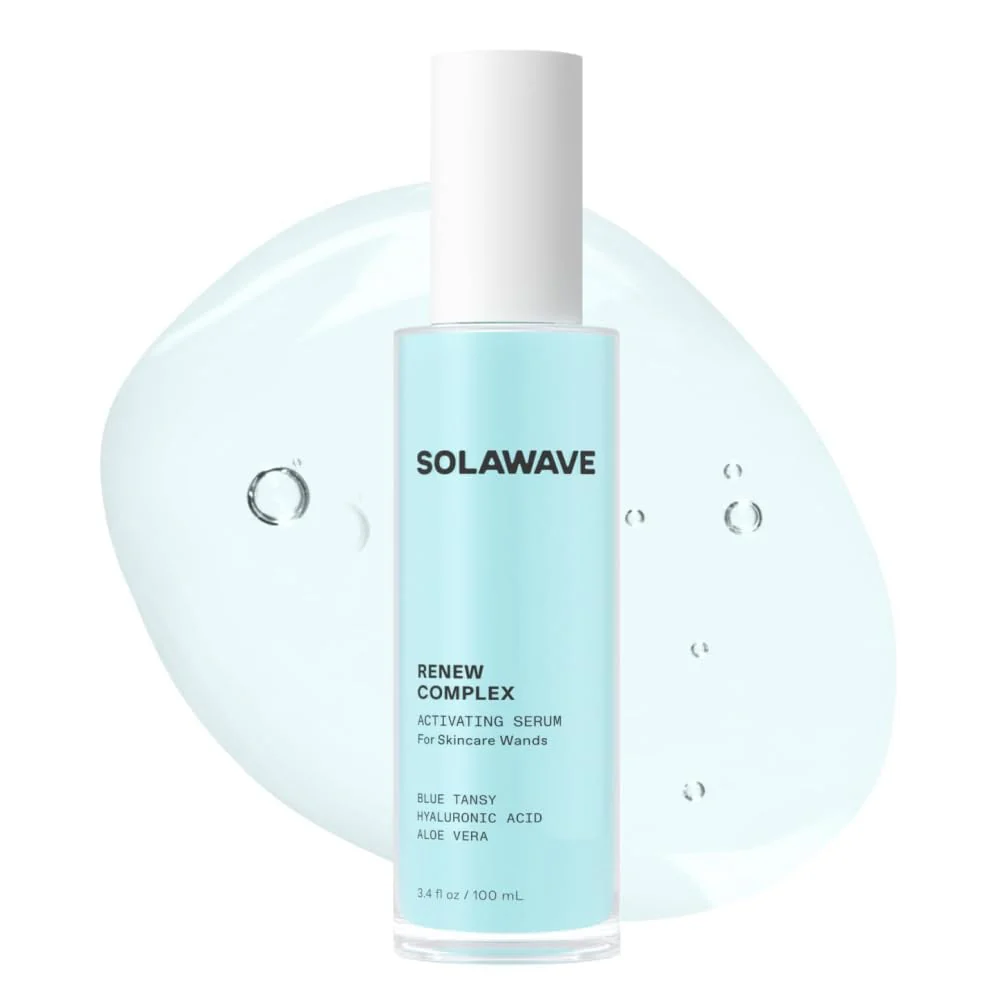 Solawave Renew Complex Serum for Face & Neck | Boost the Effects of Facial Wand | Red Light Therapy for Face & Microcurrent Facial Device for Anti-Aging & Skin Tightening