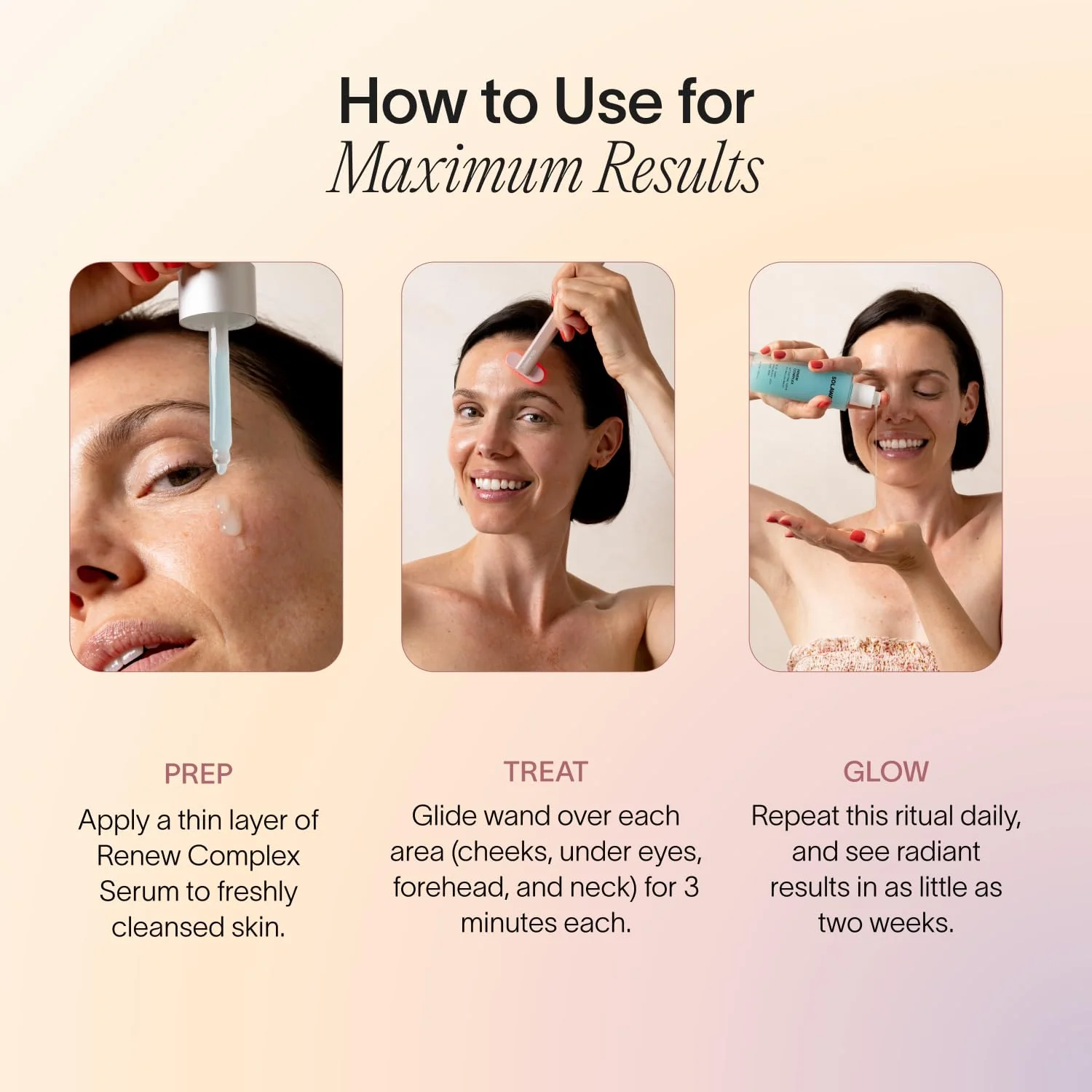 Solawave Renew Complex Serum for Face & Neck | Boost the Effects of Facial Wand | Red Light Therapy for Face & Microcurrent Facial Device for Anti-Aging & Skin Tightening - Image 5