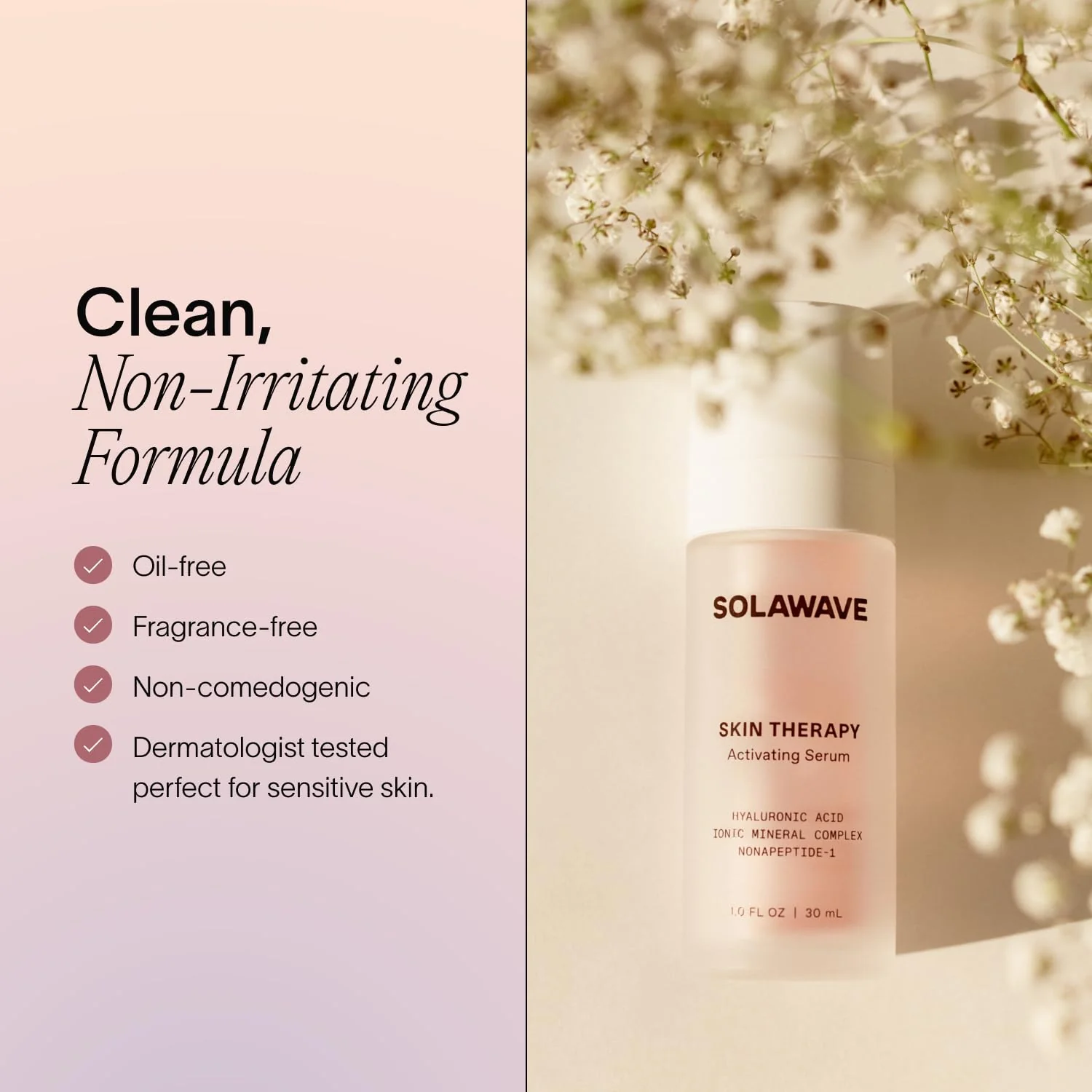 Solawave Wand Skin Therapy Activating Serum | Hyaluronic Acid and Peptides | Enhance Skincare Device Results | Hydrating Microcurrent Galvanic Current | Wrinkle Smoothing - Image 2