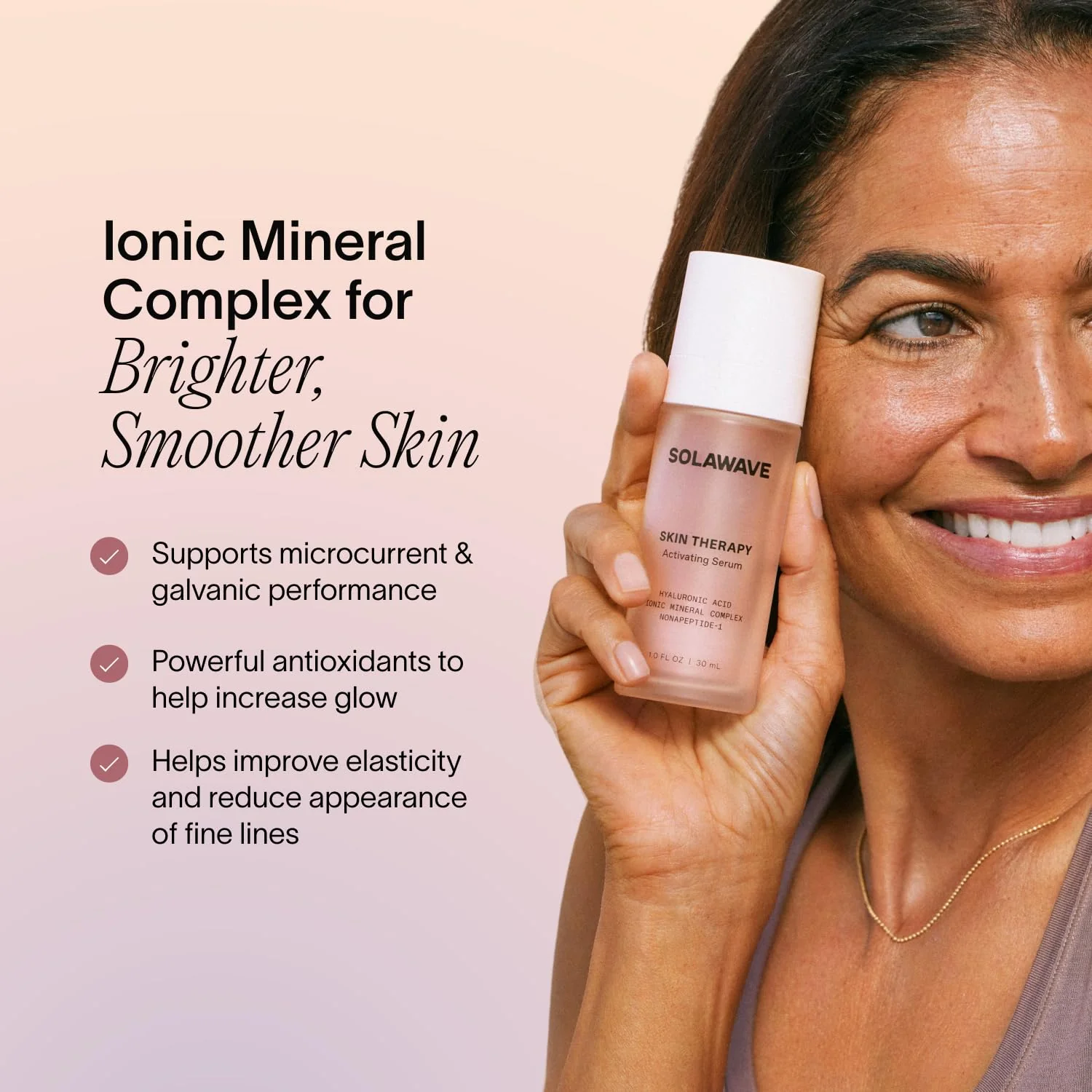 Solawave Wand Skin Therapy Activating Serum | Hyaluronic Acid and Peptides | Enhance Skincare Device Results | Hydrating Microcurrent Galvanic Current | Wrinkle Smoothing - Image 4