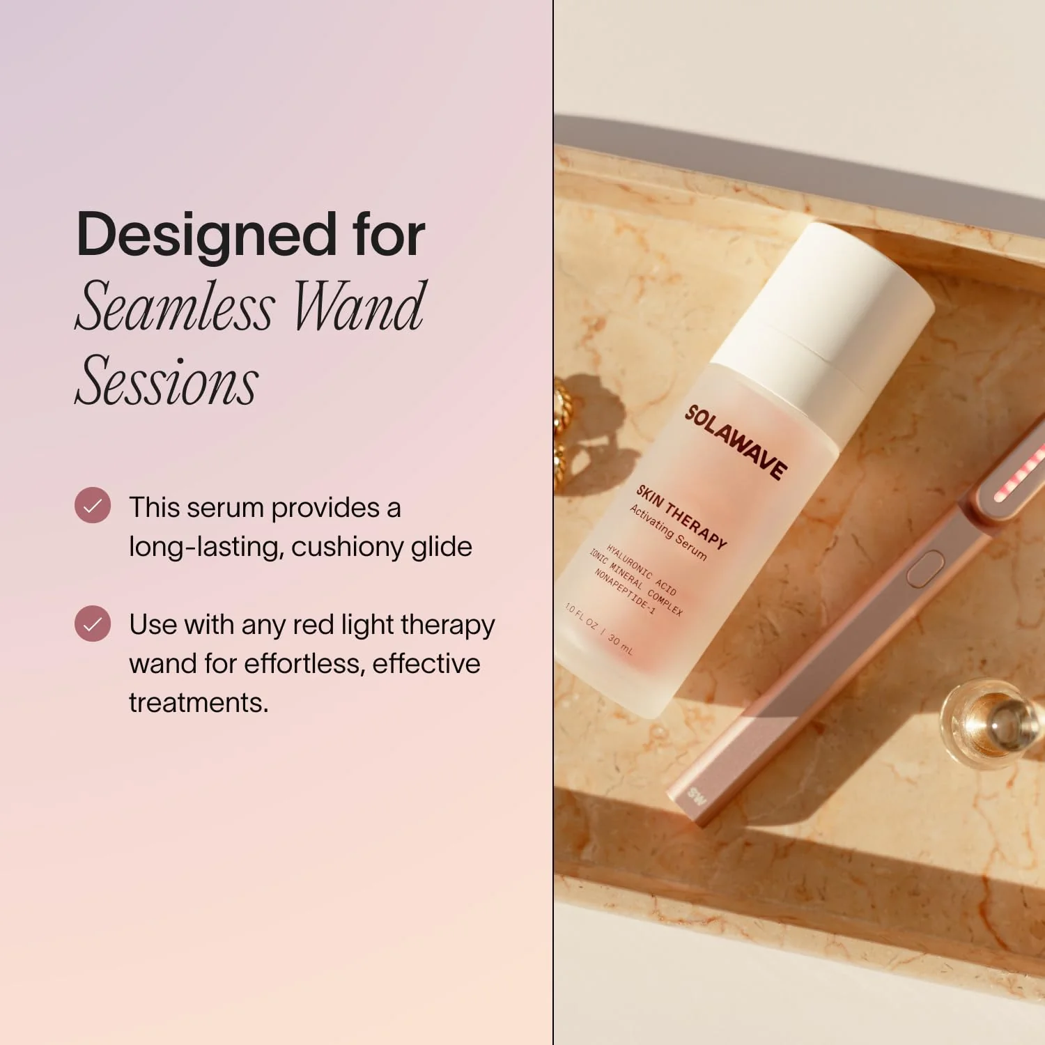 Solawave Wand Skin Therapy Activating Serum | Hyaluronic Acid and Peptides | Enhance Skincare Device Results | Hydrating Microcurrent Galvanic Current | Wrinkle Smoothing - Image 8