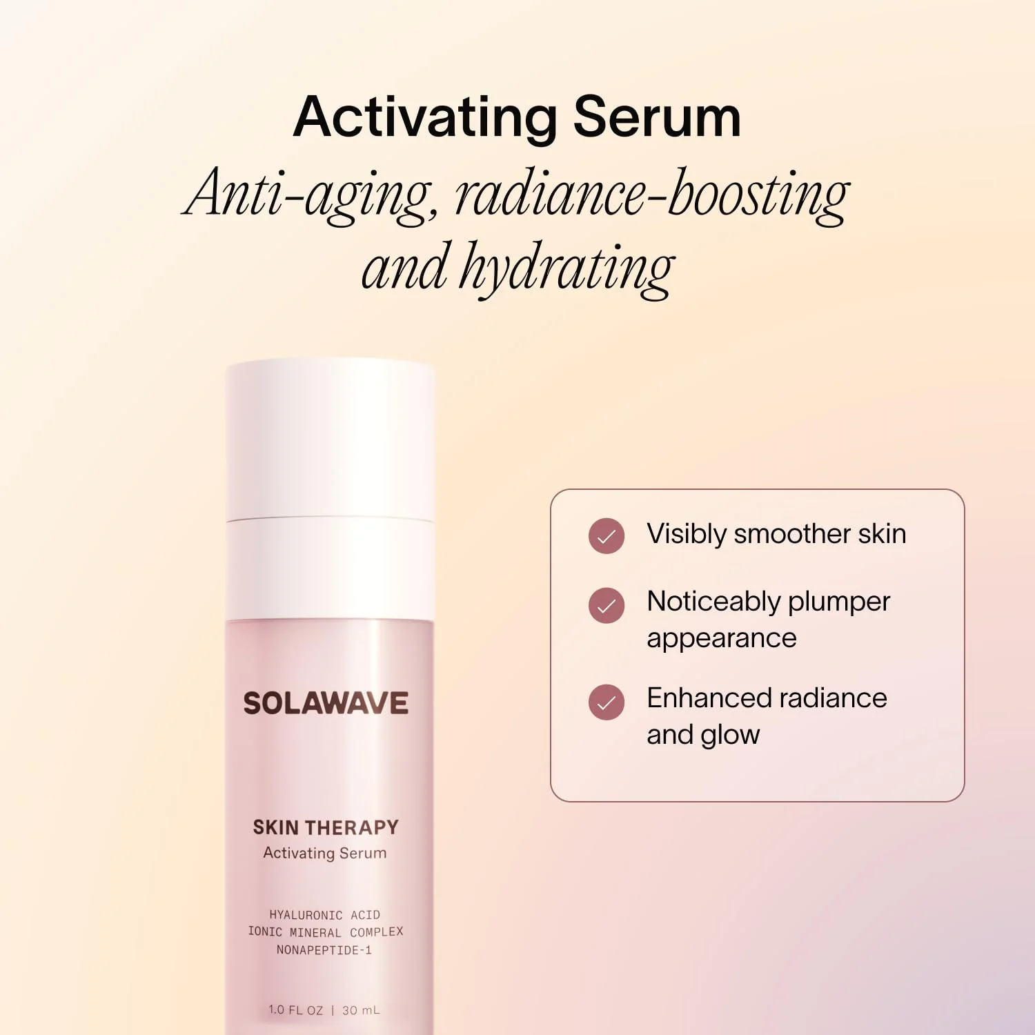 Solawave Wand Skin Therapy Activating Serum | Hyaluronic Acid and Peptides | Enhance Skincare Device Results | Hydrating Microcurrent Galvanic Current | Wrinkle Smoothing - Image 9