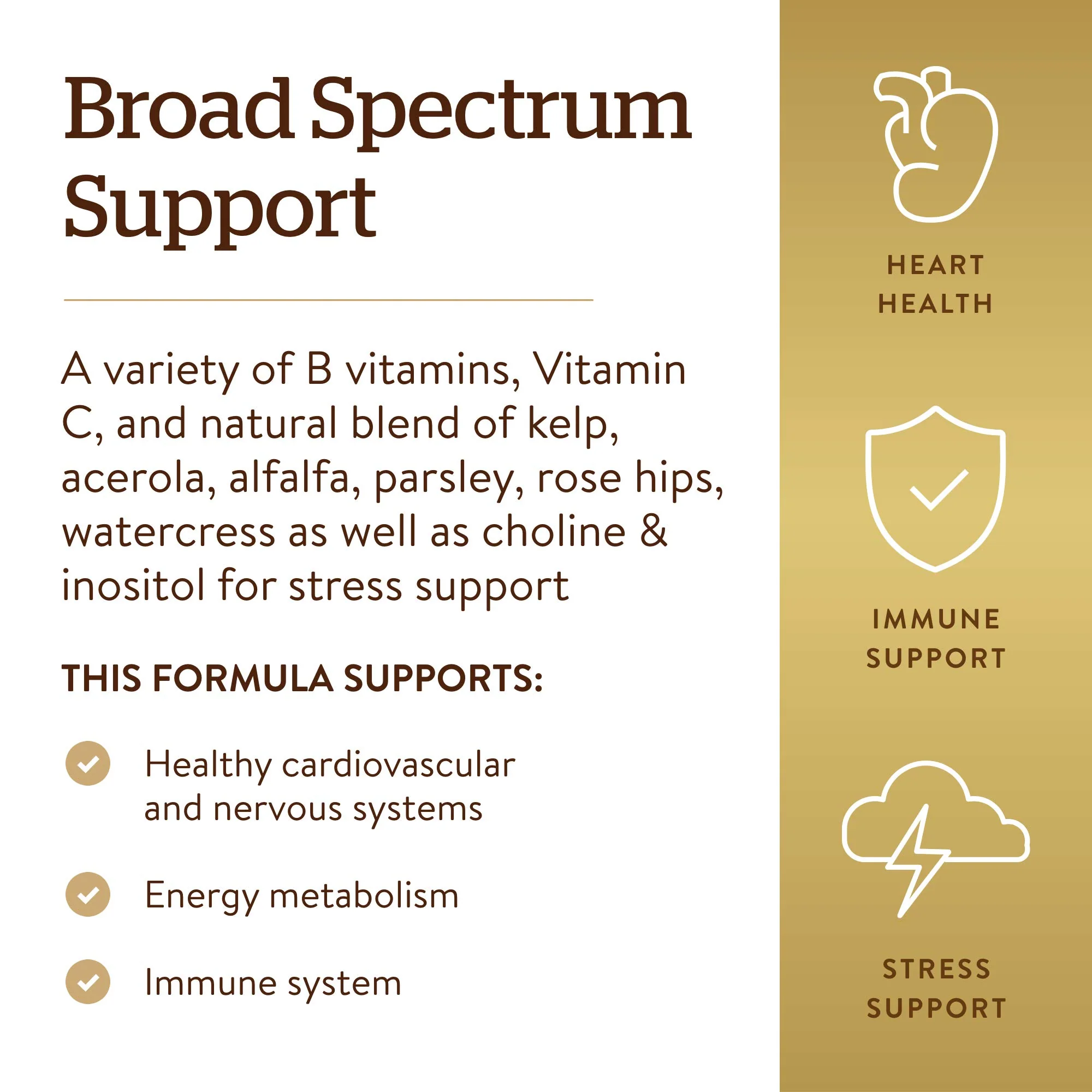 Solgar B-Complex with Vitamin C Stress Formula, 250 Tablets - Energy Metabolism, Nervous System & Immune Support - Non-GMO, Vegan, Gluten Free, Dairy Free, Kosher - 125 Servings - Image 4