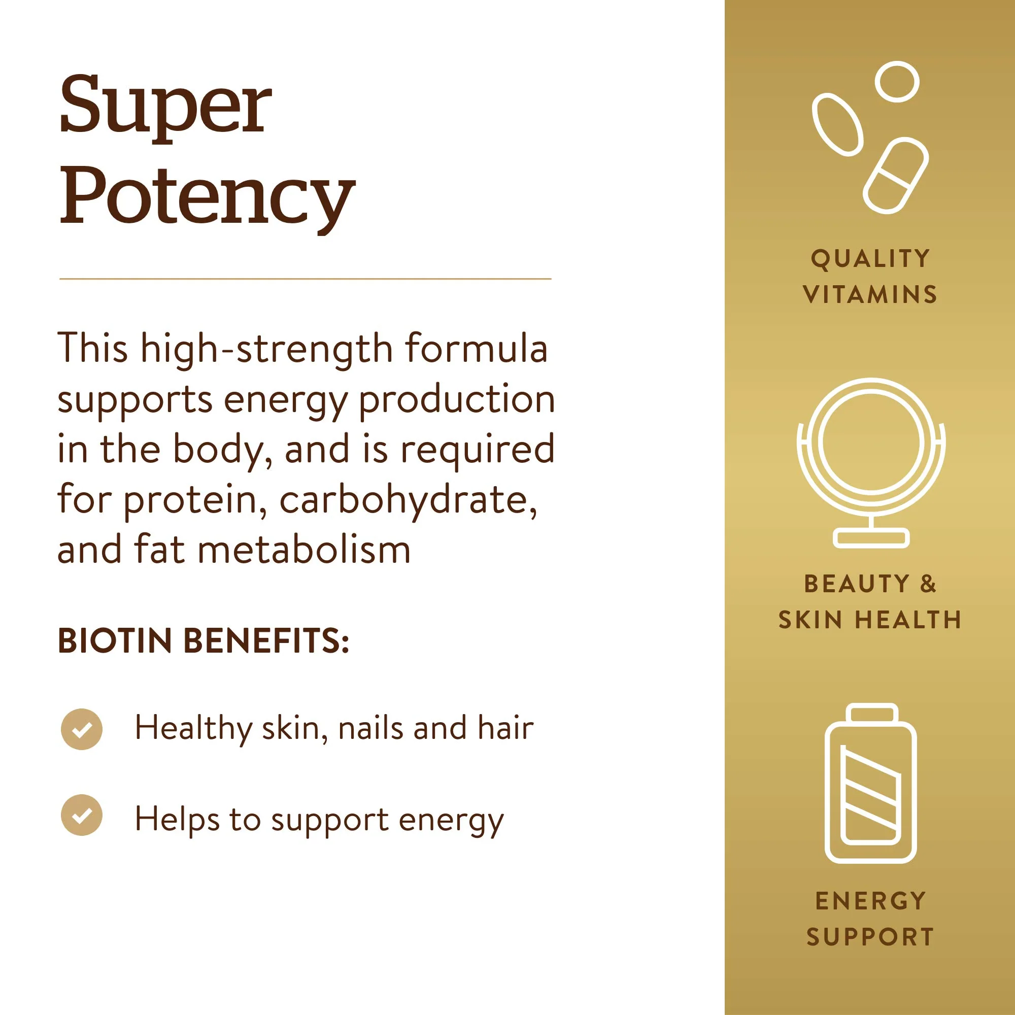 Solgar Biotin 5000 mcg,100 Veg Caps-Promote Healthy Skin,Nails&Hair-Supports Energy Production,Protein,Carbohydrate&Fat Metabolism-Vitamin B-Non GMO,Vegan,Gluten Free-100 Servings,(Pack of 2) - Image 5