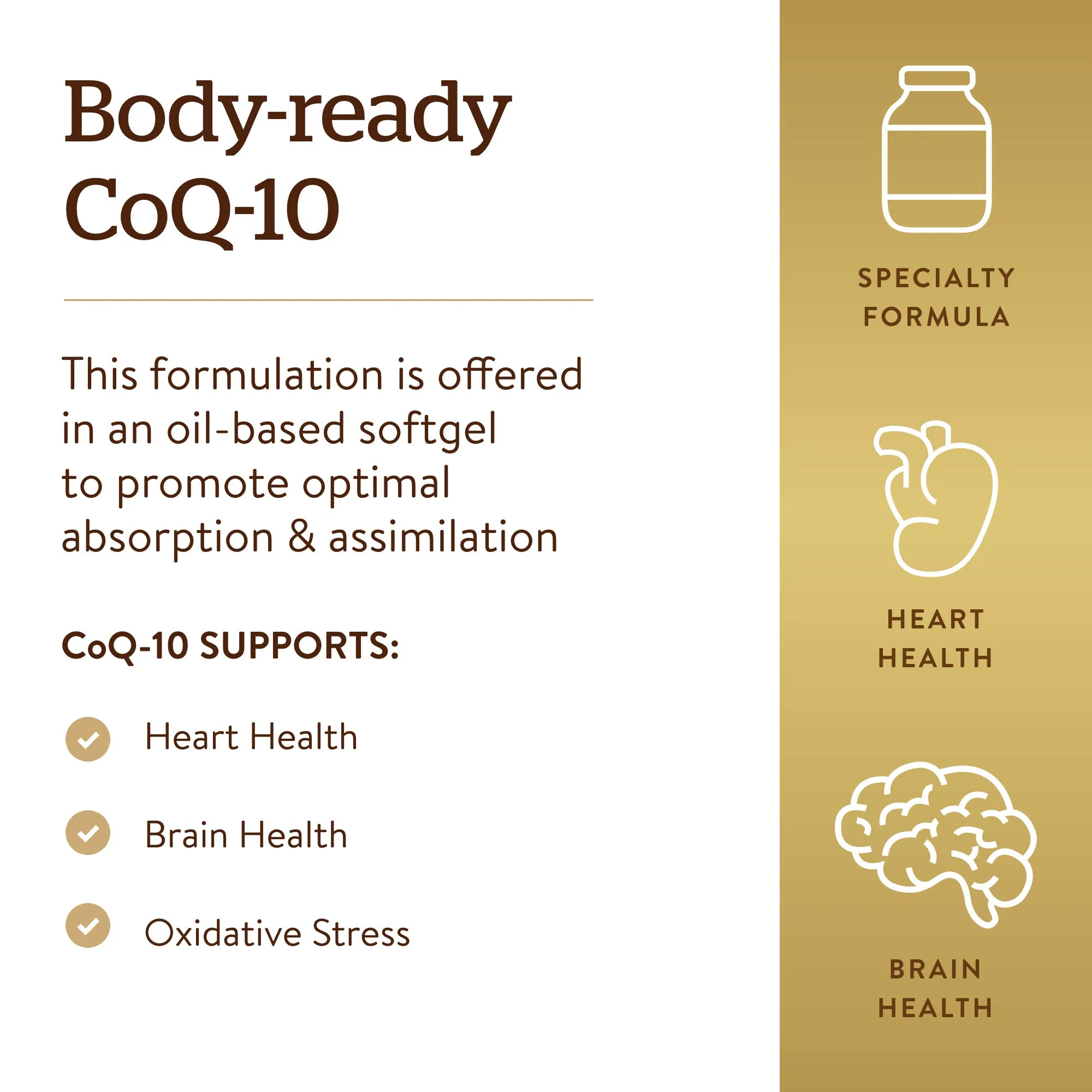 Solgar Megasorb CoQ-10 100 mg, 90 Softgels - Supports Healthy Aging - Coenzyme Q10 Supplement - Enhanced Absorption - Non-GMO, Gluten Free, Dairy Free - 90 Servings - Image 5