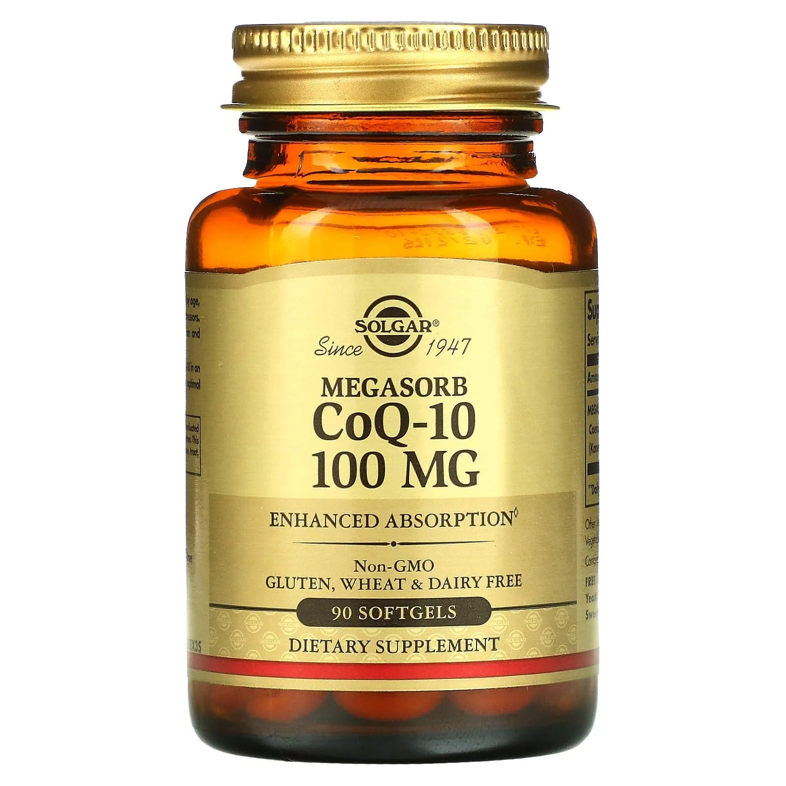 Solgar Megasorb CoQ-10 100 mg, 90 Softgels - Supports Healthy Aging - Coenzyme Q10 Supplement - Enhanced Absorption - Non-GMO, Gluten Free, Dairy Free - 90 Servings - Image 6